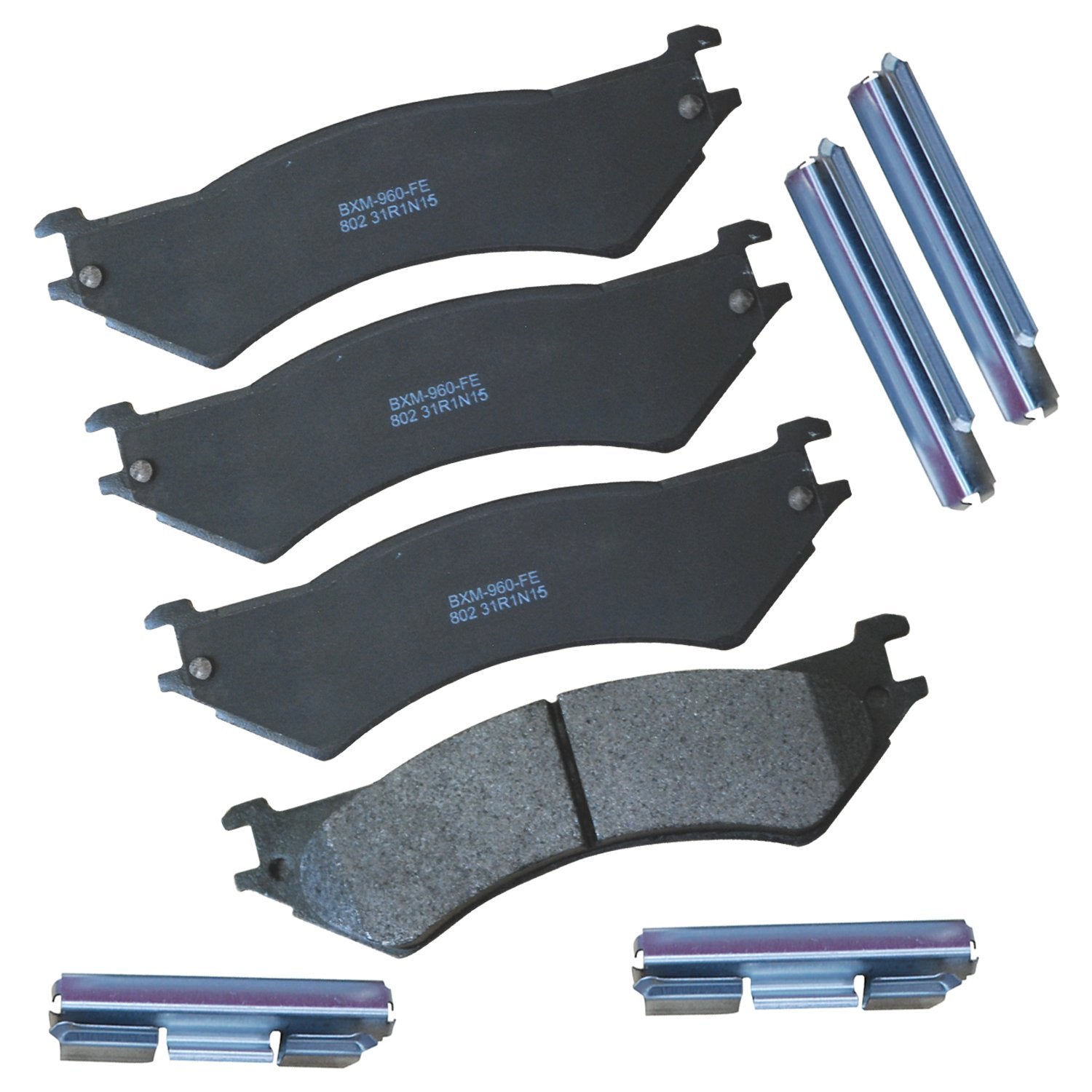 Bendix Premium Sbm802 Semi-Metallic Rear Brake Pads For Select Models Ford E-150, E-150 Econoline, E-250, E-250 E-350 Club Wagon