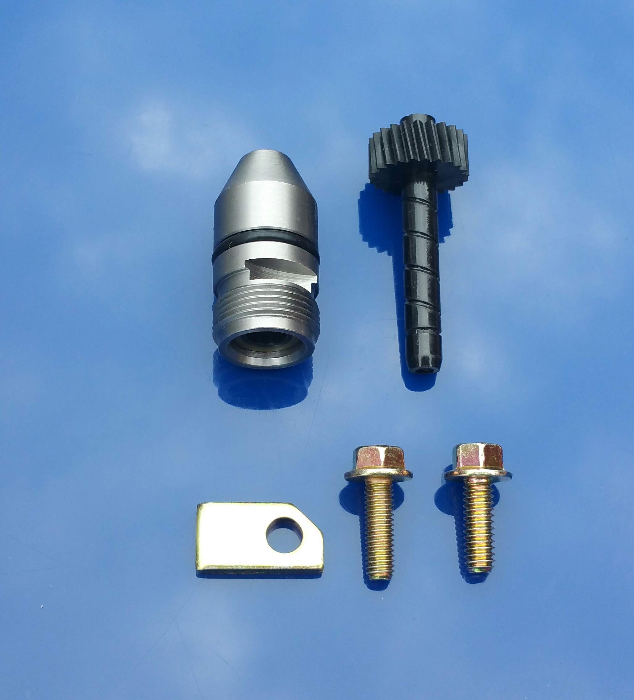Gm Turbo 350 Th350 Muncie Powerglide Transmission Speedometer Gear 23 Teeth Black Speedo W/Bullet Clamp Bolts
