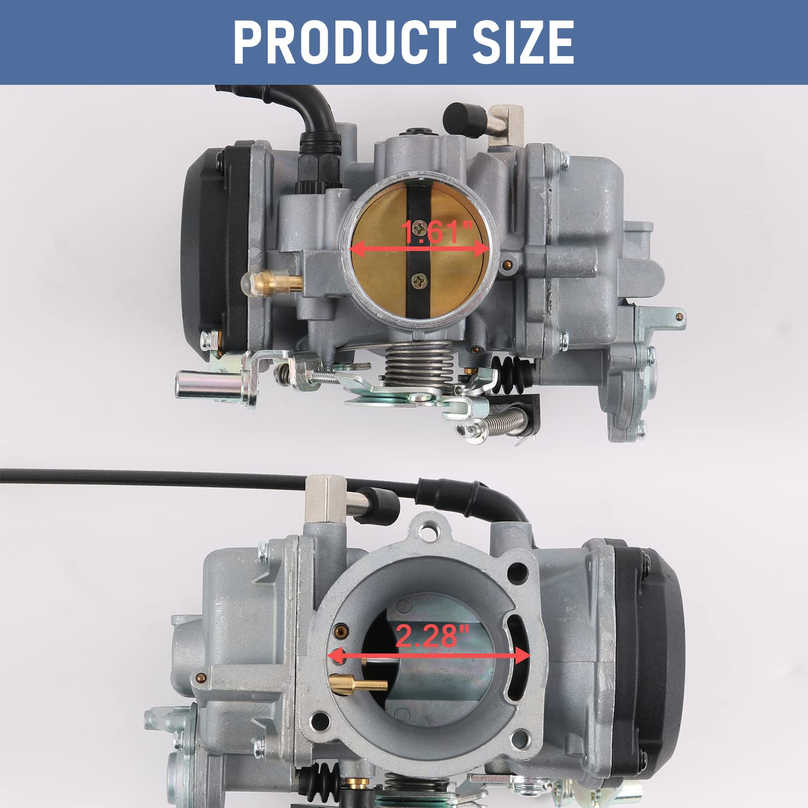 DICMIC CV40 Carb Carburetor with Spark Plug and Jet Compatible with Harley Davidson Dyna Sportster 883 1200 Heritage Softail Ele