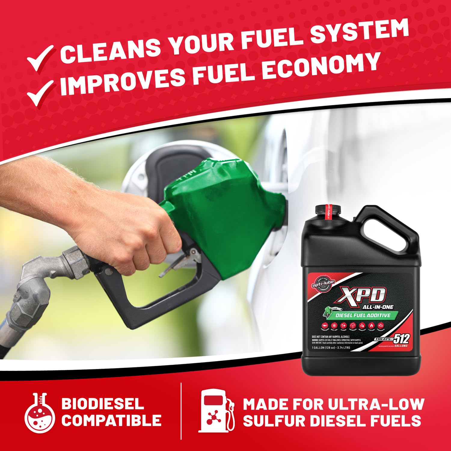 Opti-Lube XPD Diesel Fuel Additive - 1 Gallon (Treats 512 Gallons) - All Seasons