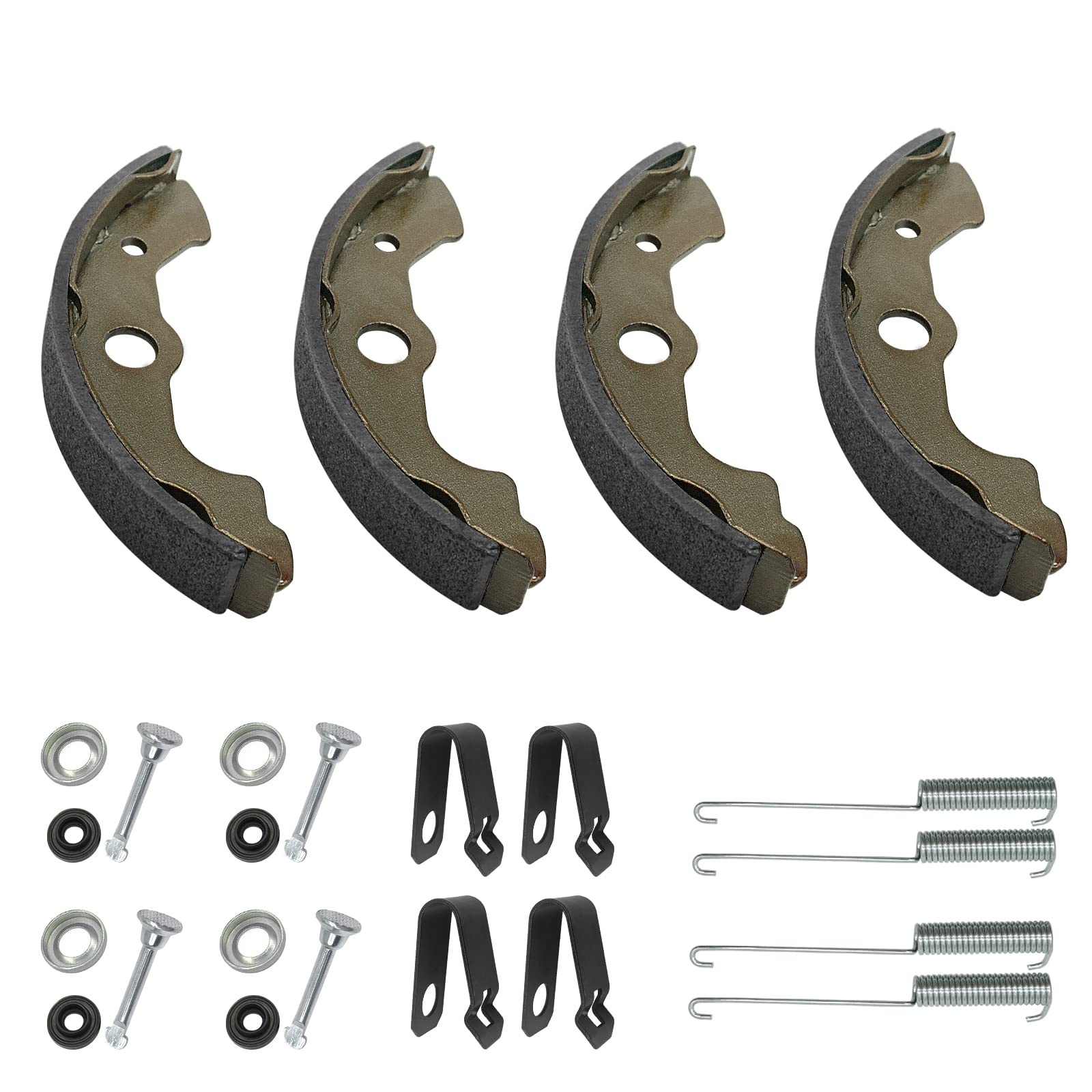Front Brake Shoes Springs Pins Left&Right For Honda Trx300 Fw 4X4 Trx350 Trx400 Trx450 Trx500 Trx650 Fourtrax Rancher Foreman Ru