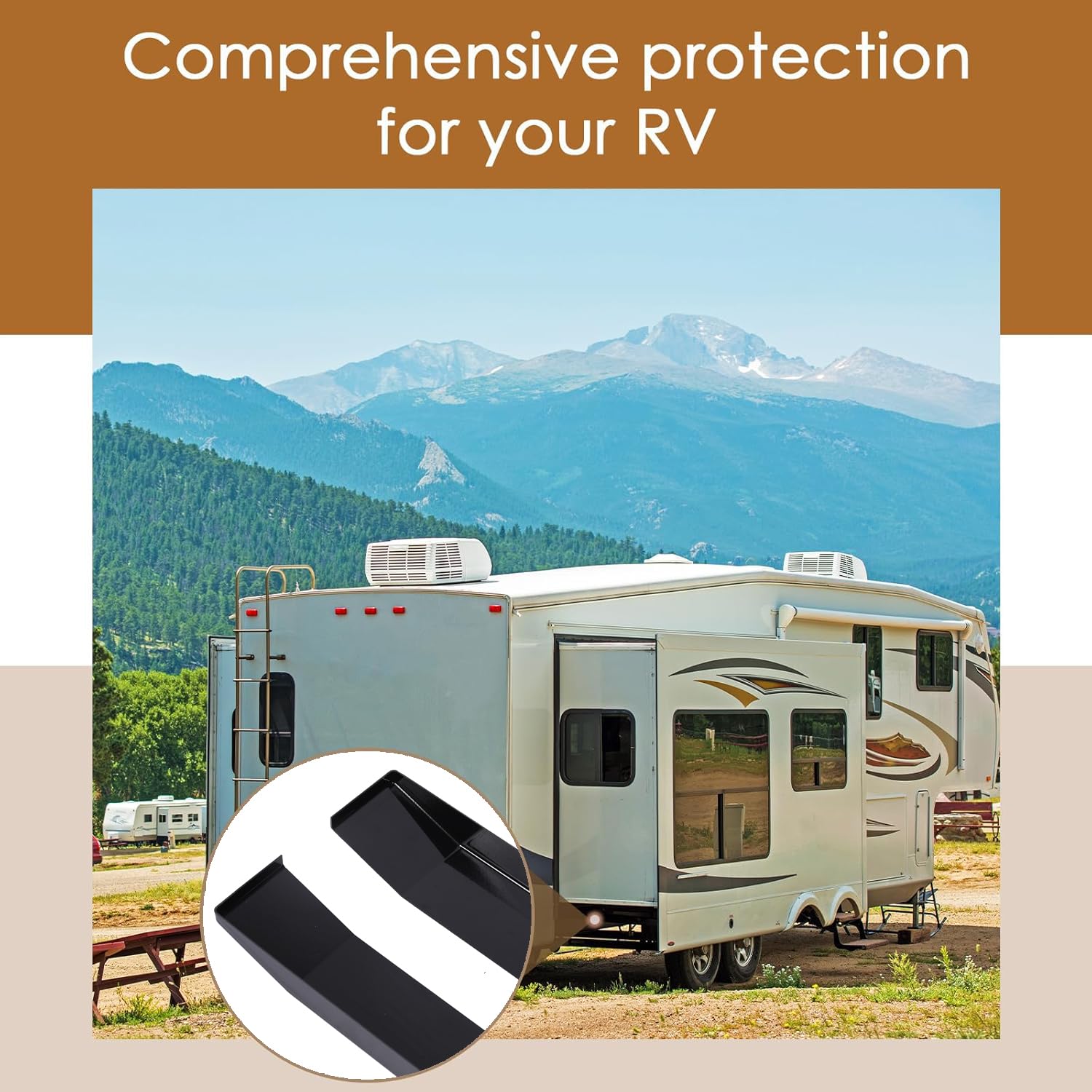 JISKAIAI RV Slide Out Ski Set - Upgraded Floor Saver Corner Edge Protector Tracks