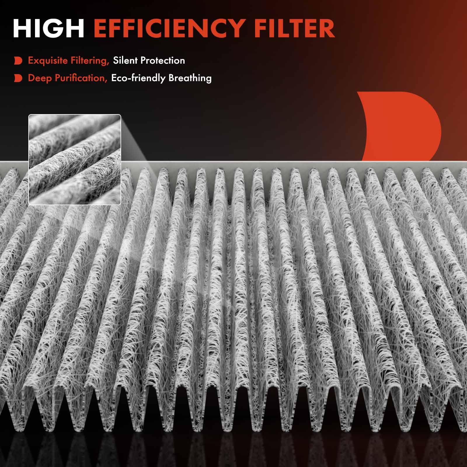 A-Premium 2-PC Cabin Air Filter w/Activated Carbon Compatible with Honda & Acura Model - Civic (01-05), CR-V (02-06), Element (0