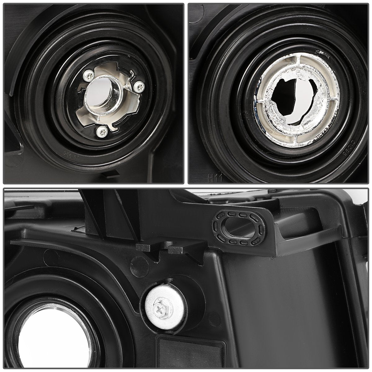 Dna Motoring Hl-Oh-Csil07-Bk-Sm-Cl1 Pair Of Black Smoke Lens Headlights Compatible With 07-13 Silverado 1500/07-14 Silverado 250