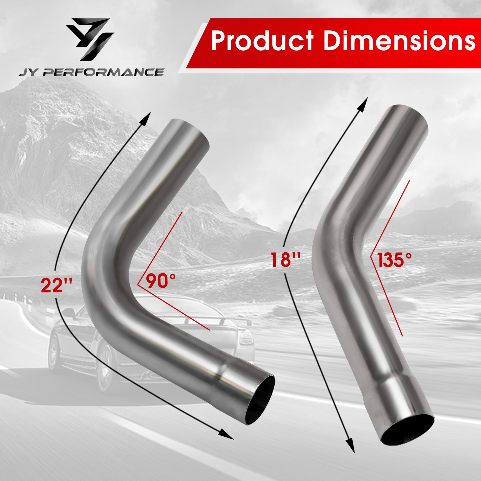 2.25'' Mild Steel Custom Exhaust Kit Tubing Mandrel Bend Pipe Straight & U-Bend Universal 8Pcs