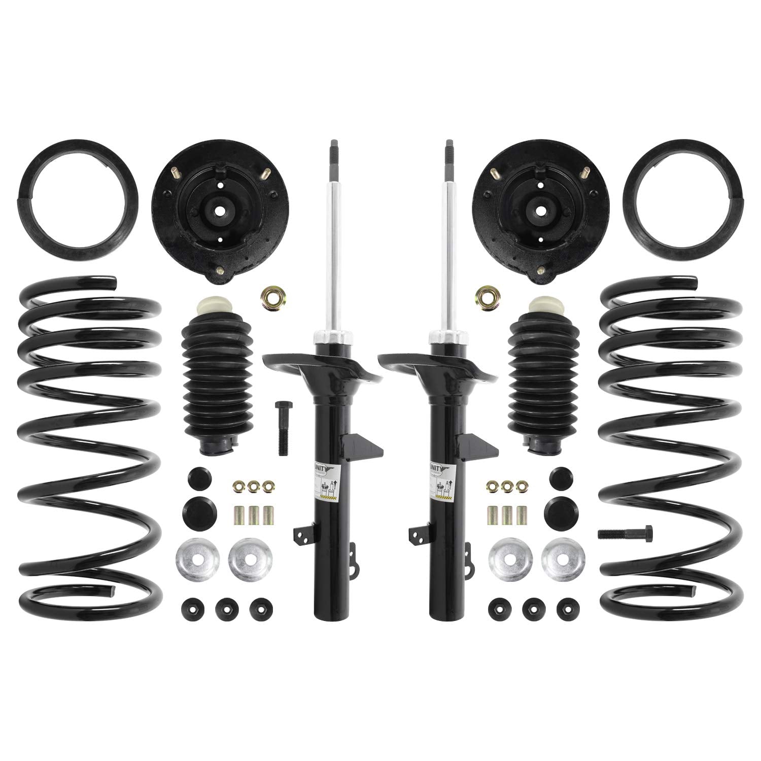 Unity Elite 65100C Rear Coil Spring Conversion Kit with Shocks - Durable Replacement for Air Springs
