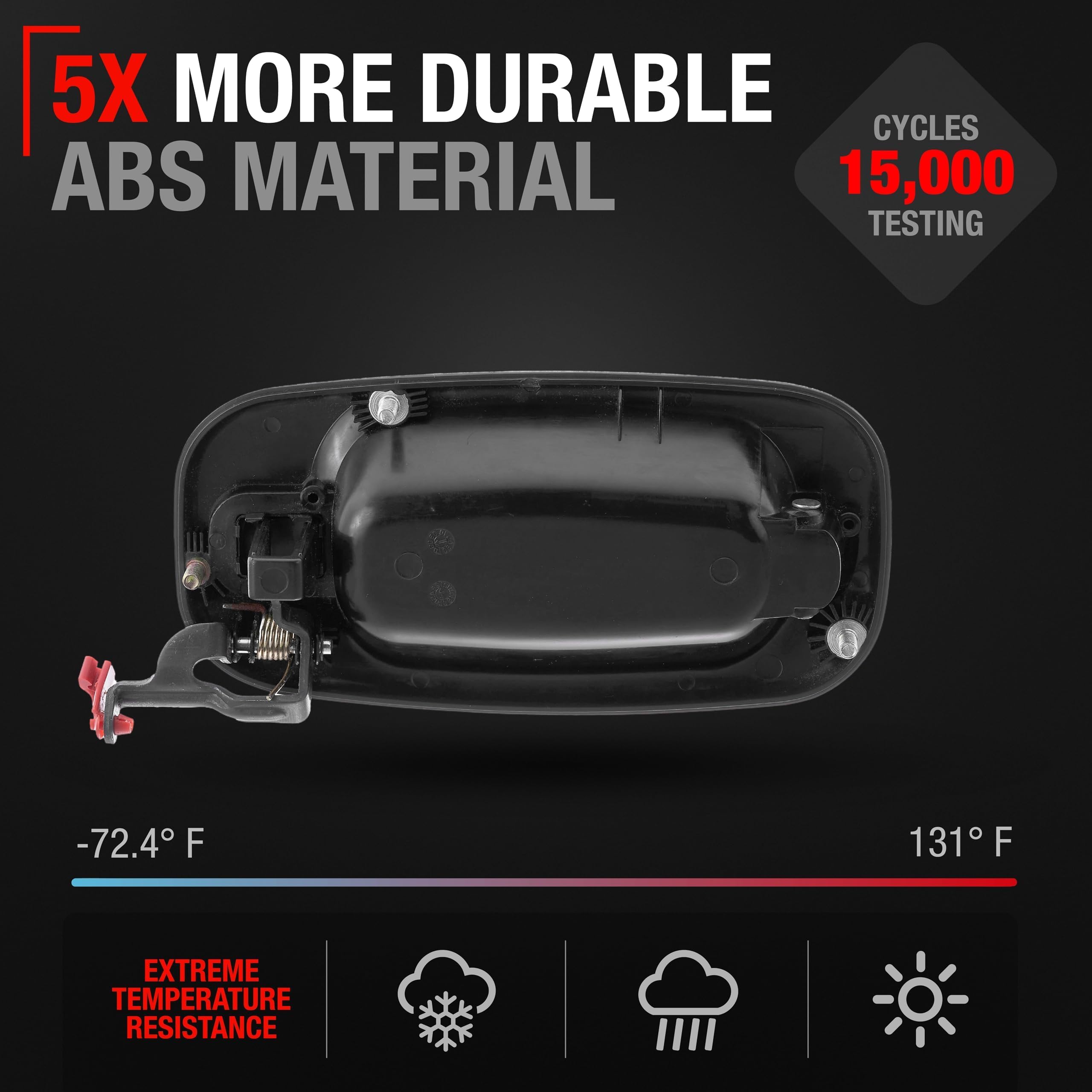 15721572 Rear Right Passenger Door Handle Replacement Compatible With 1999-2007 Chevrolet Silverado, Gmc Sierra 2002-2006 Avalan