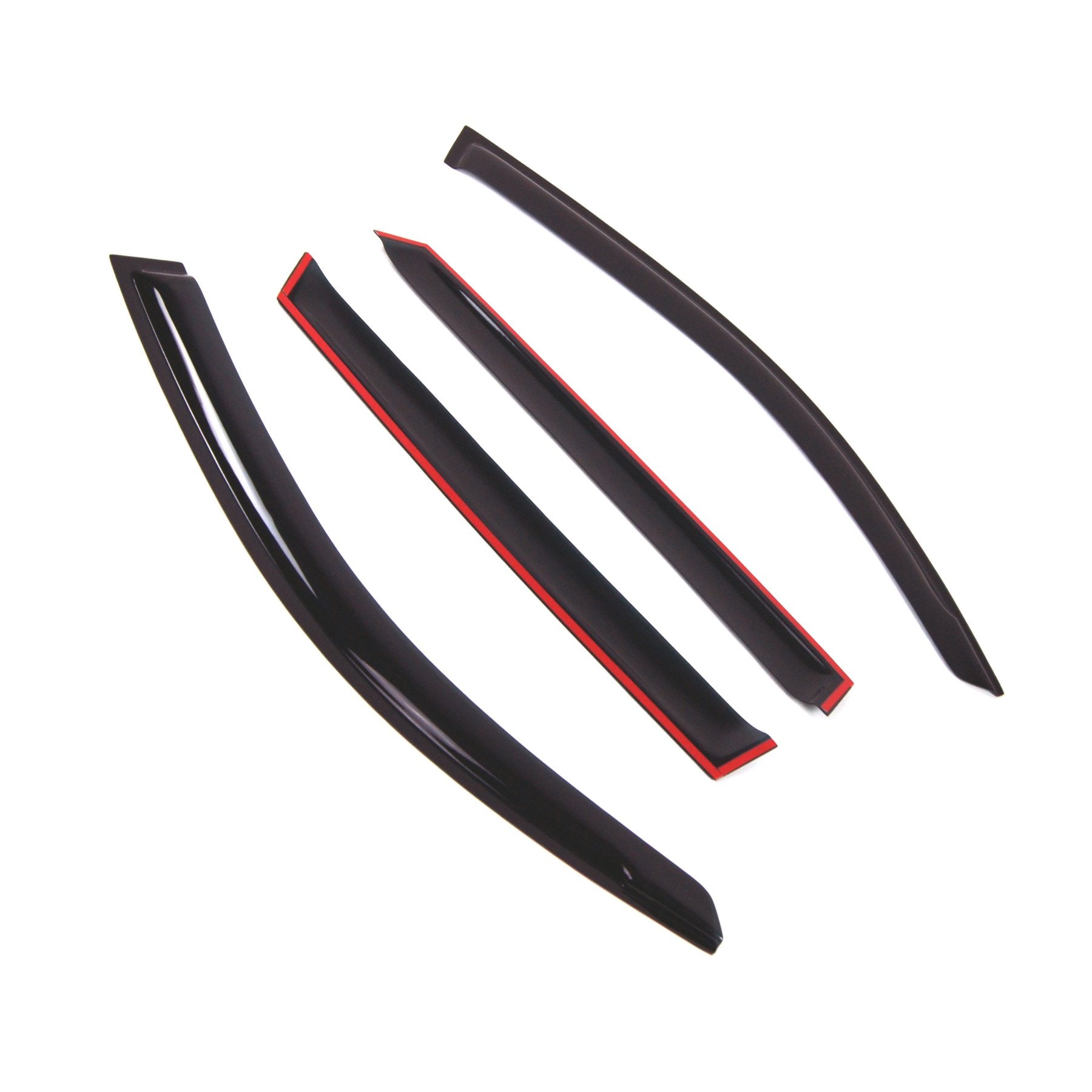 Tuningpros Wd2-692 Dark Smoke 4 Pcs Set Window Visor (Outside Mount) Deflector Rain Guard Compatible With 2010-2015 Honda Accord