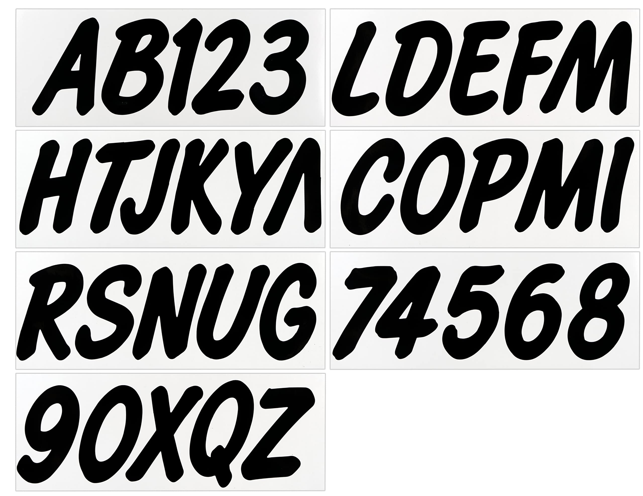 Hardline Products Series 400 Factory Matched 3-Inch Boat & Pwc Registration Number Kit - Blk400Ec