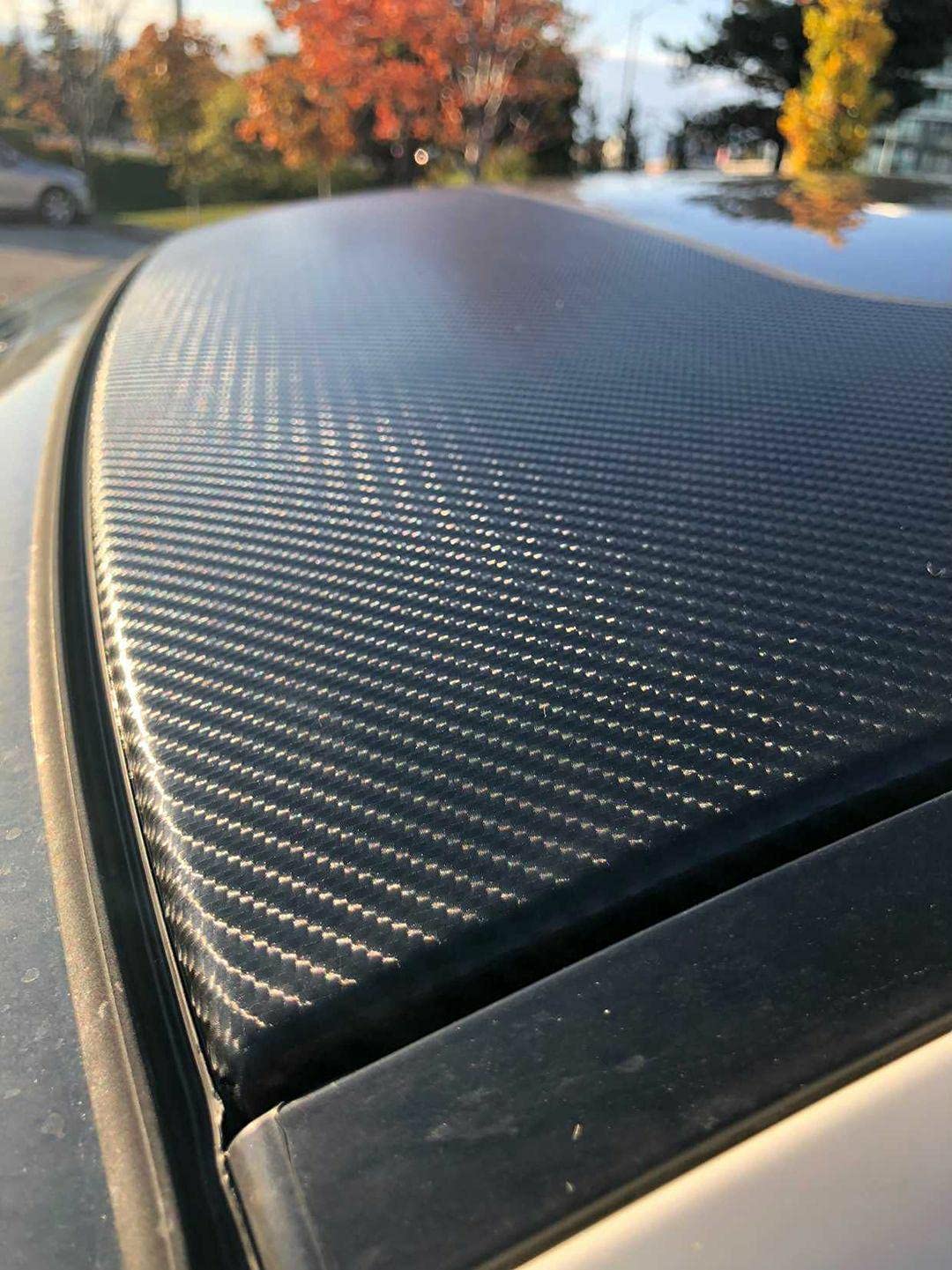 Vvivid+ Premium Vinyl Wrap Film (1/2Ft X 5Ft, Premium Black Carbon)