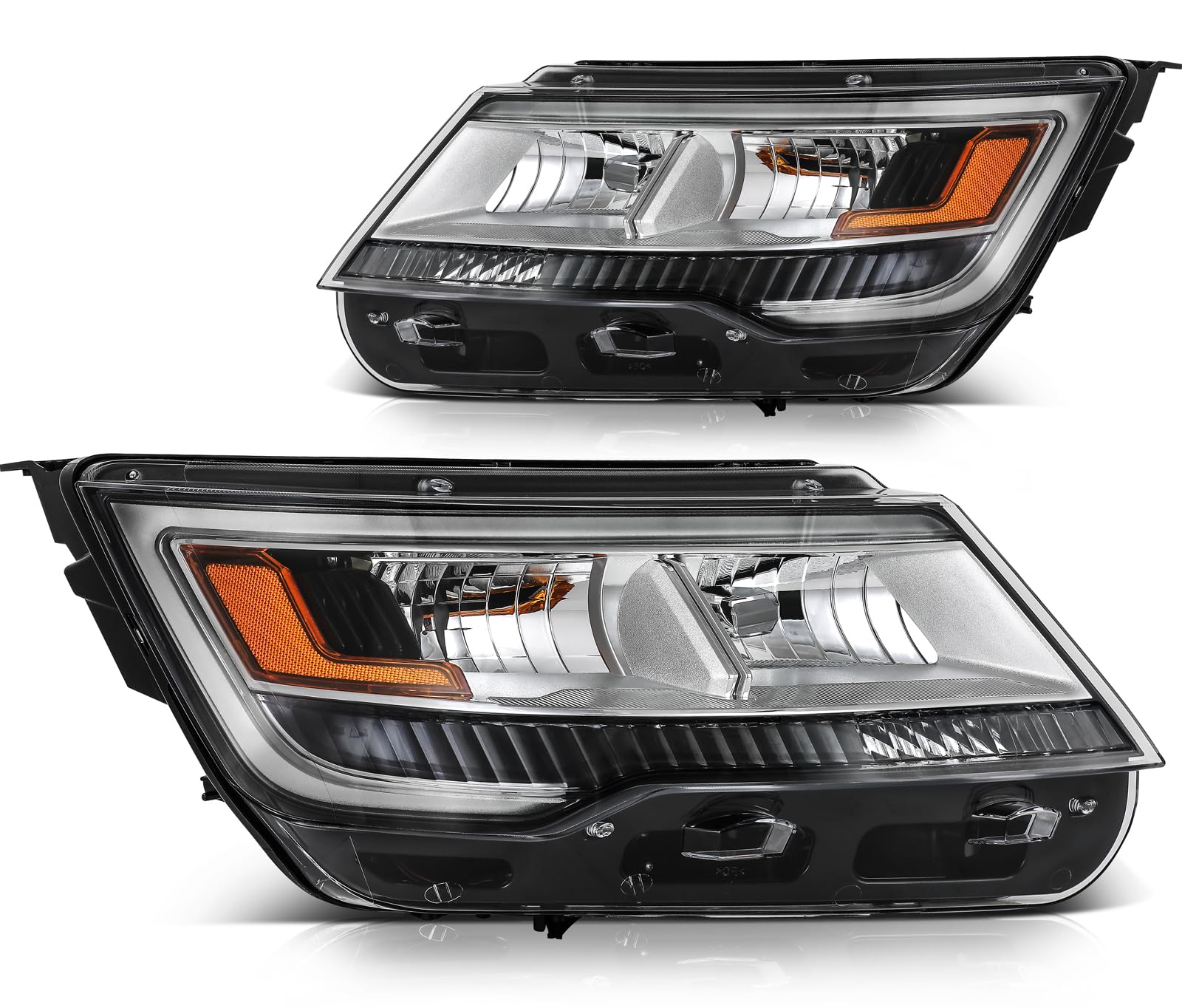 LBRST Headlights Fit 2016-2018 for Explorer Driver & Passenger Side Headlight Assembly FB5Z13008B