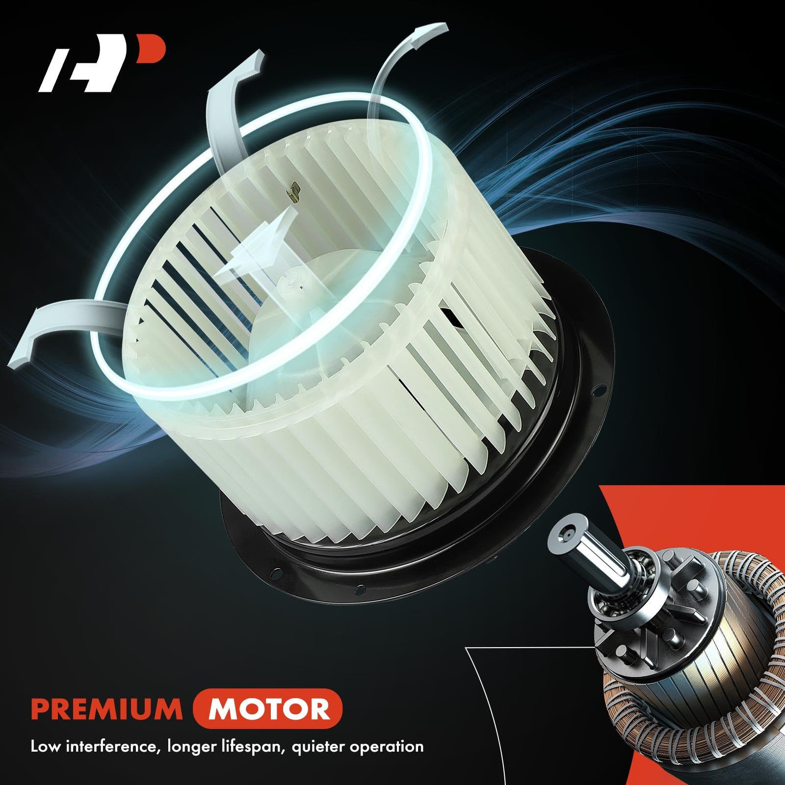 A-Premium Hvac Heater Blower Motor Assembly Compatible With Smart Vehicles - Fortwo 2008-2017 - Front Side, Replace# 4518301600,
