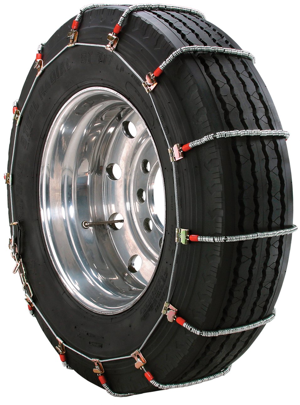 SCC TA1949 Alloy Radial Heavy Duty Truck Singles Tire Traction Chain - Set of 2