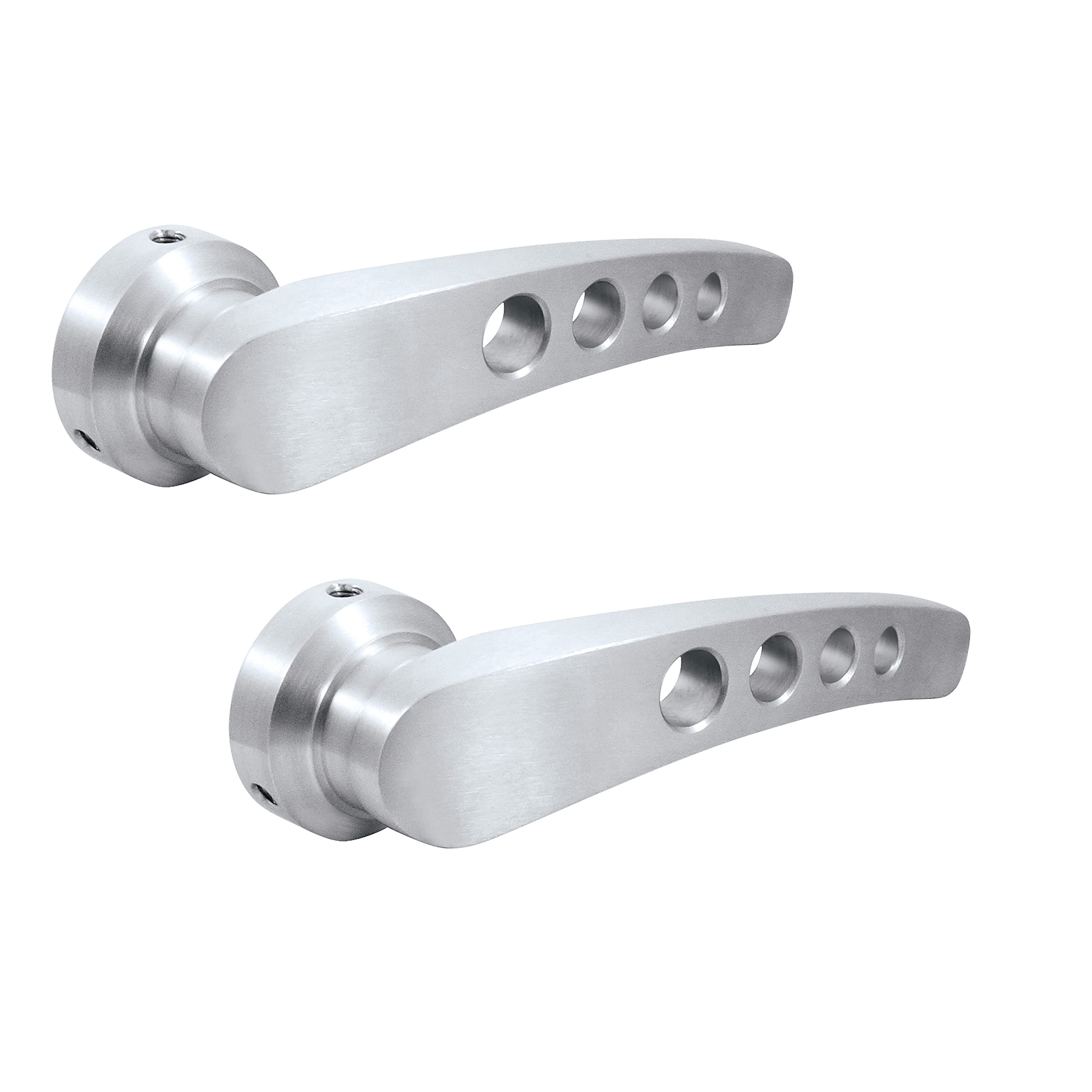 United Pacific 24039 CNC Milled Billet Aluminum Door Handles, Universal Fitment, Fits Most Ford/Chevy/Mopar Handle Shafts, Brush