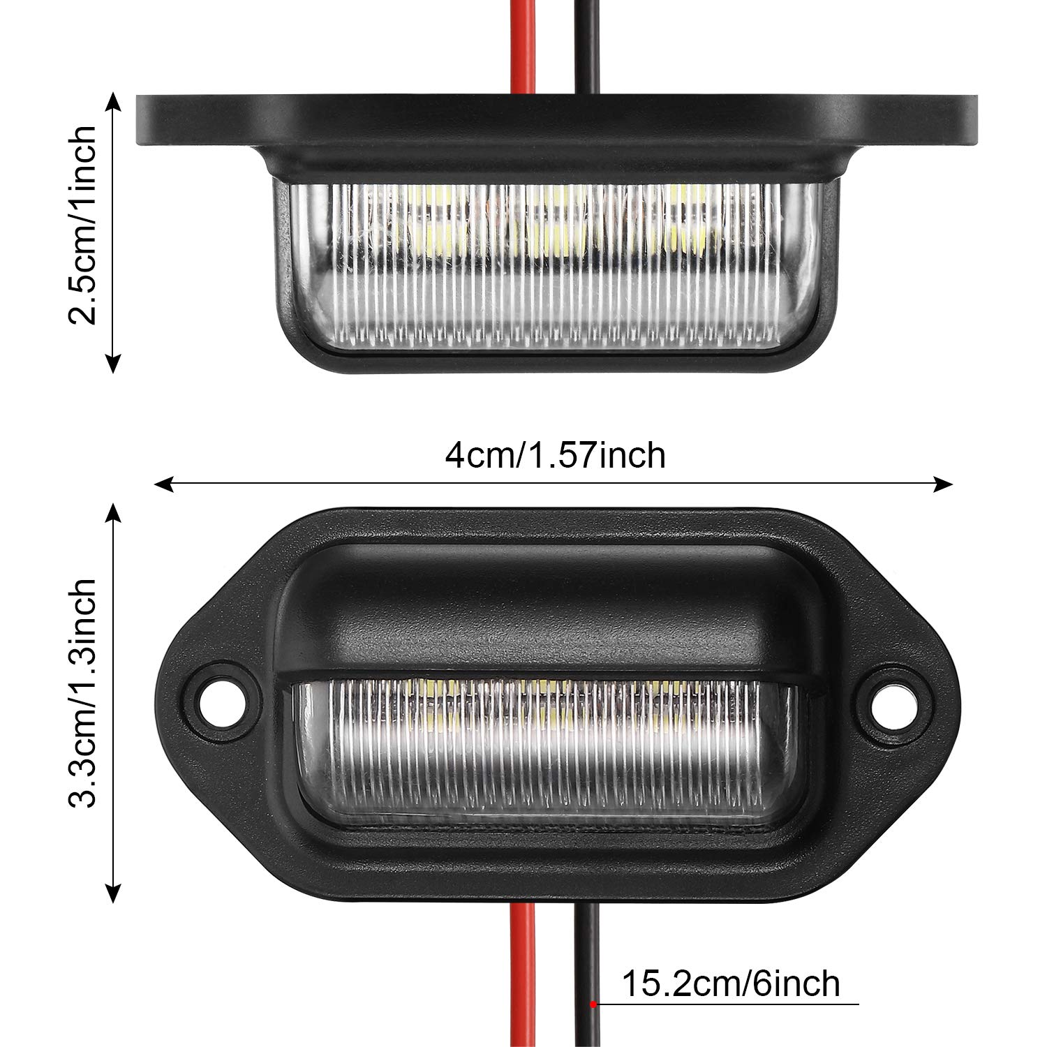 Mudder 8 Packs 12V 6 Led License Plate Light Waterproof License Plate Lamp Taillight For Truck Suv Trailer Rv Trucks And Boats L