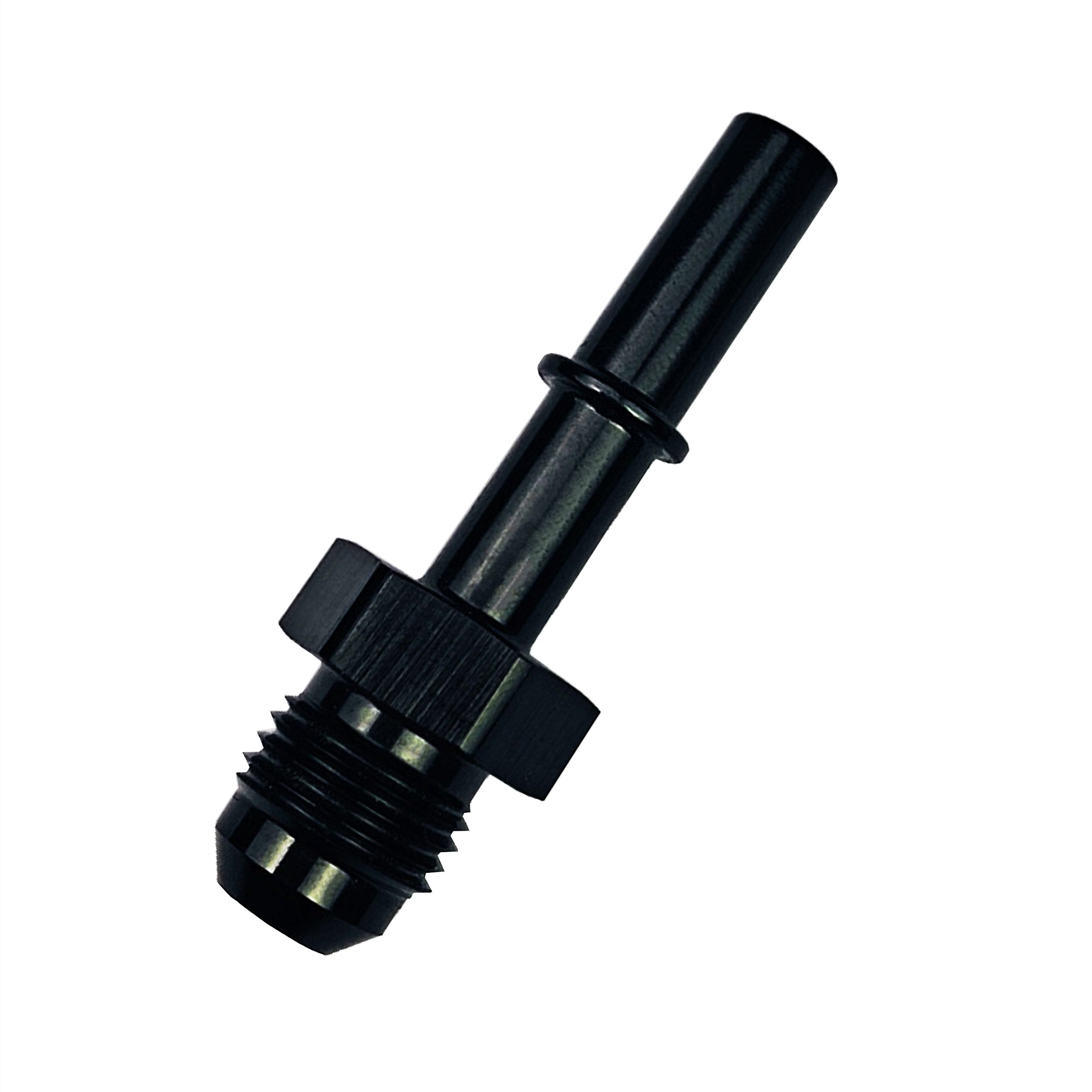 Aluminum 6An Flare To 5/16 Sae Quick Disconnect Male Push-On Efi Hose Fitting Adapter Jic 6 An 9/16-18 Male To 5/16 Inch Sae Black Anodized