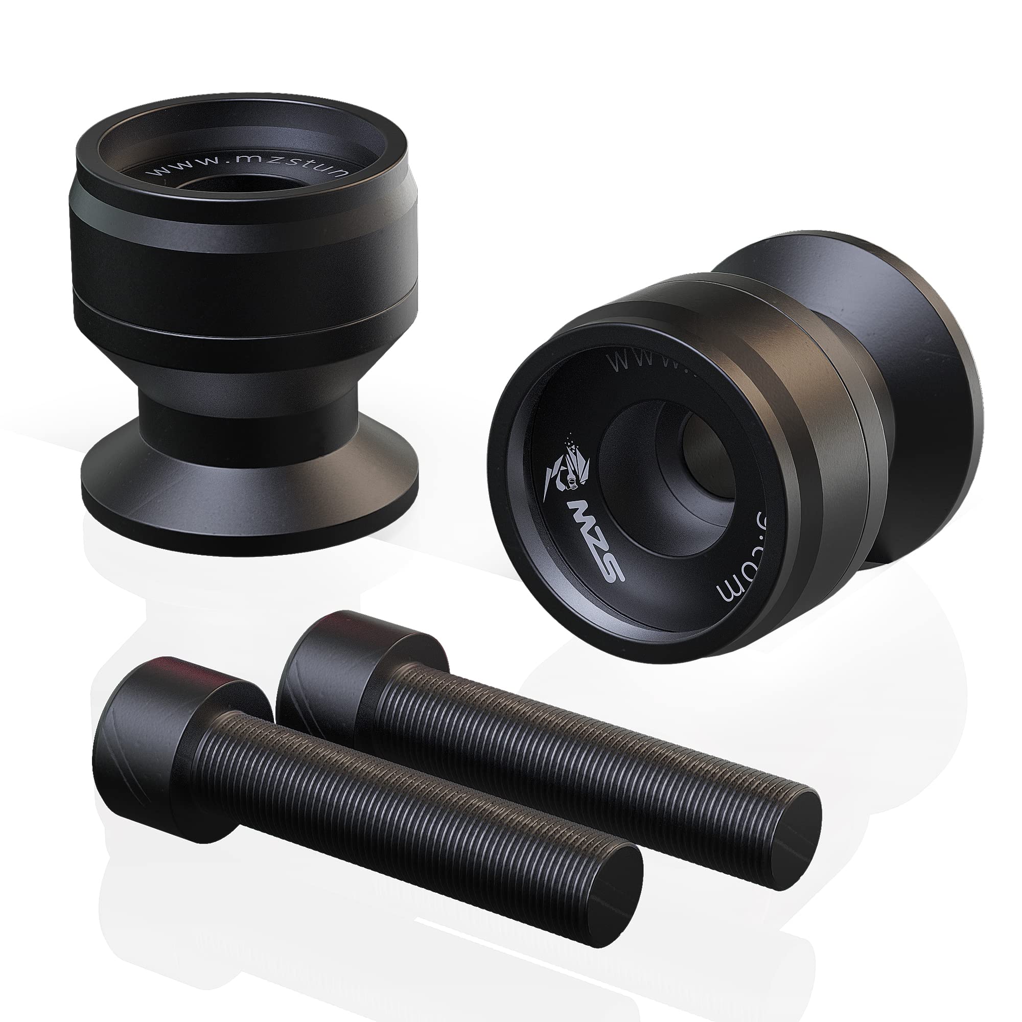 Mzs 10Mm Swingarm Spools, Universal M10 X 1.25 And M10 X1.5 Motorcycle Sliders Stand Cnc Black Compatible With Ex250 Ex300 Ex650 Z1000Sx Z750 Z1000 Zx6R Zx7R Zx10R Zx12R Zx14R Zzr600 En650 390 790