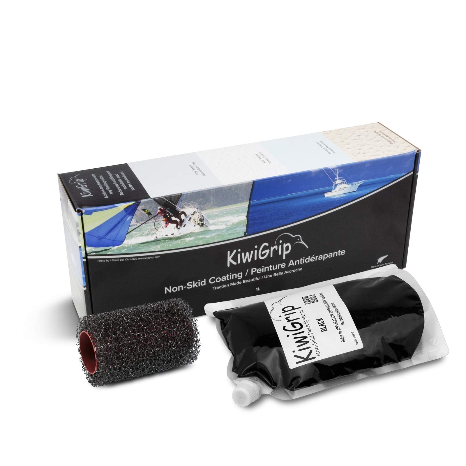 Kiwigrip Black 1 Liter Pouch With Roller