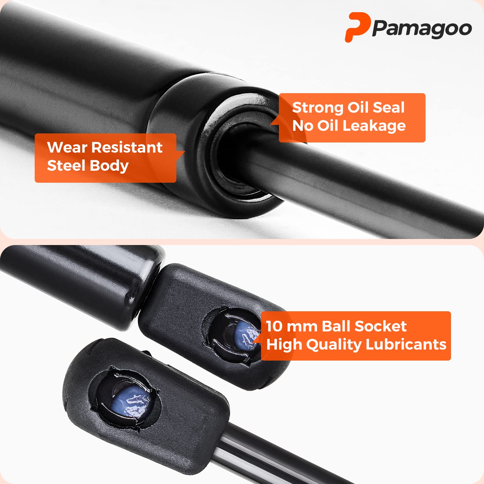 Pamagoo C16-15645 C1615645 17 Inch Gas Strut 20 Lb 89 N Per Prop, Gas Spring Shock Lift For A.R.E Leer Snugtop Camper Shell Wind