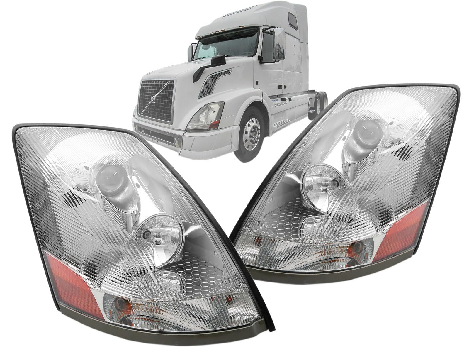 Auto Parts Avenue APA Replacement Headlamp Chrome for 2004-2018 VN VNM VNL 2004-2015 VT Pair Passenger Right RH and Driver Left 