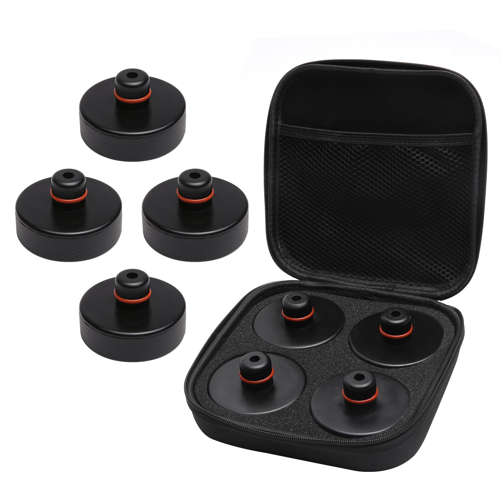Lifting Jack Pads 4 Pack by AA Ignition - Compatible with Tesla Model 3, S, Y and X Vehicles - 2016-2023 - Non-Slip Rubber Car A