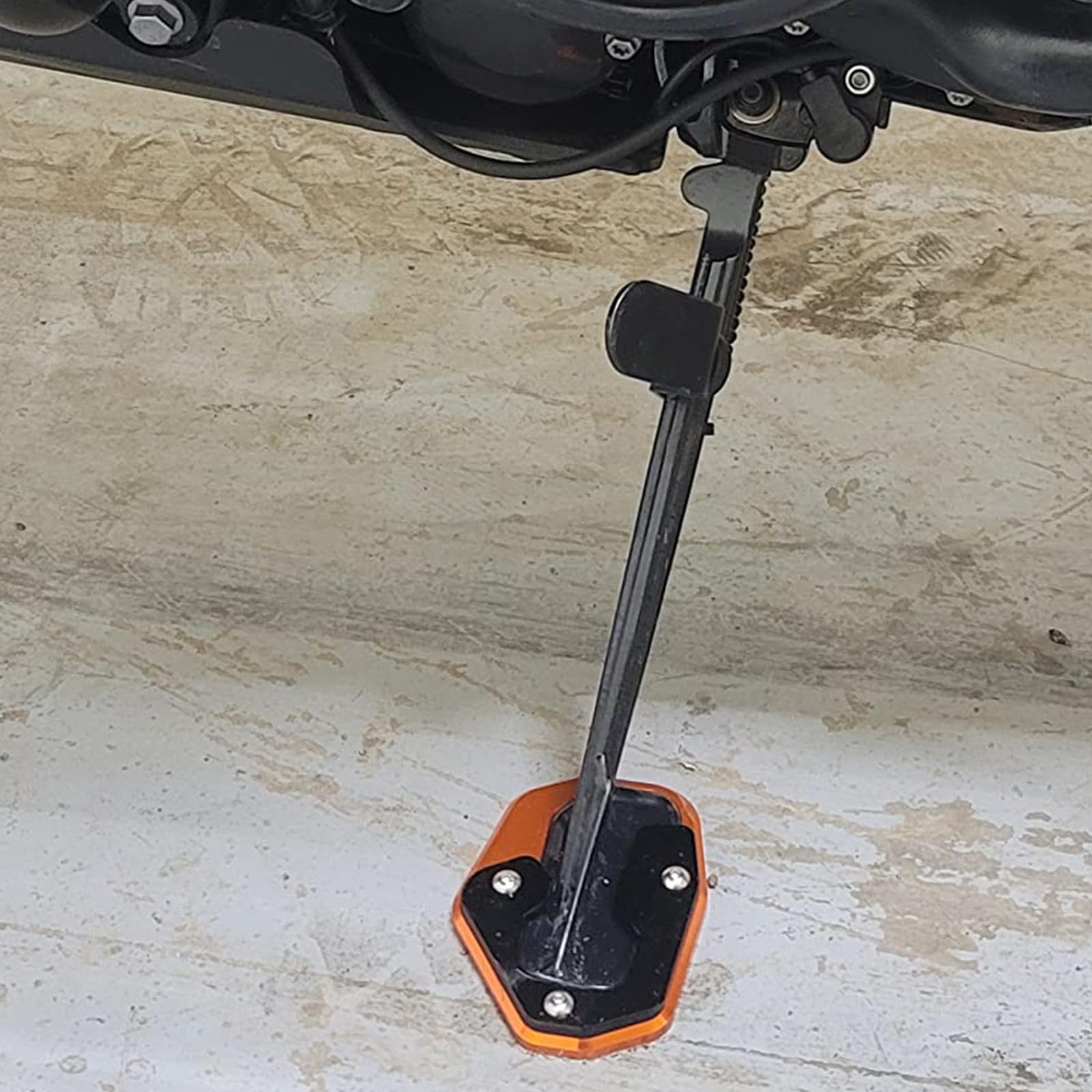 BAIONE Motorcycle Kickstand Pad Enlarger, Aluminum, Black, Compatible with Harley PAN AMERICA 1250/1250S, Model WO-JDZ1250
