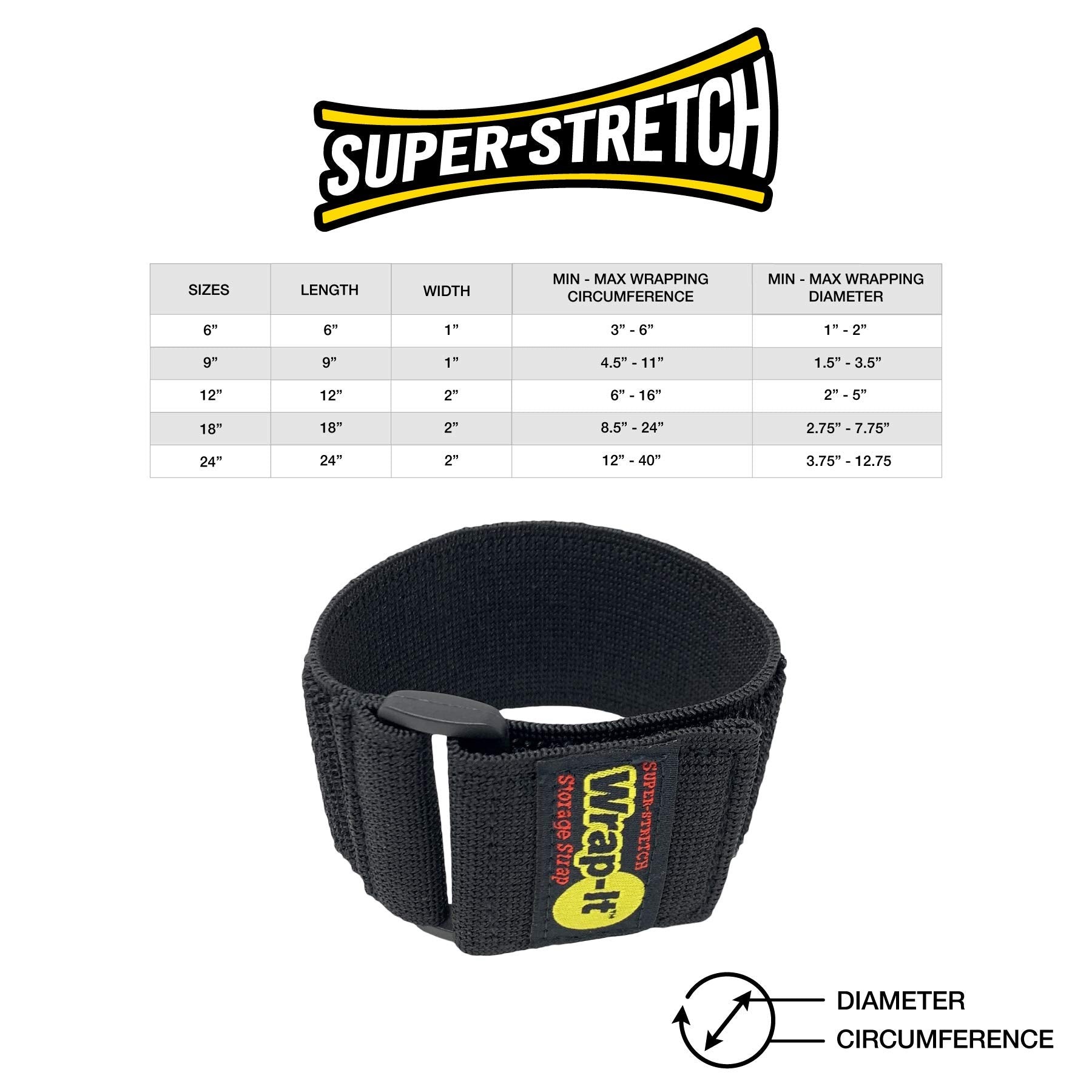 Super Strch Wrap Blk (Pack Of 1)