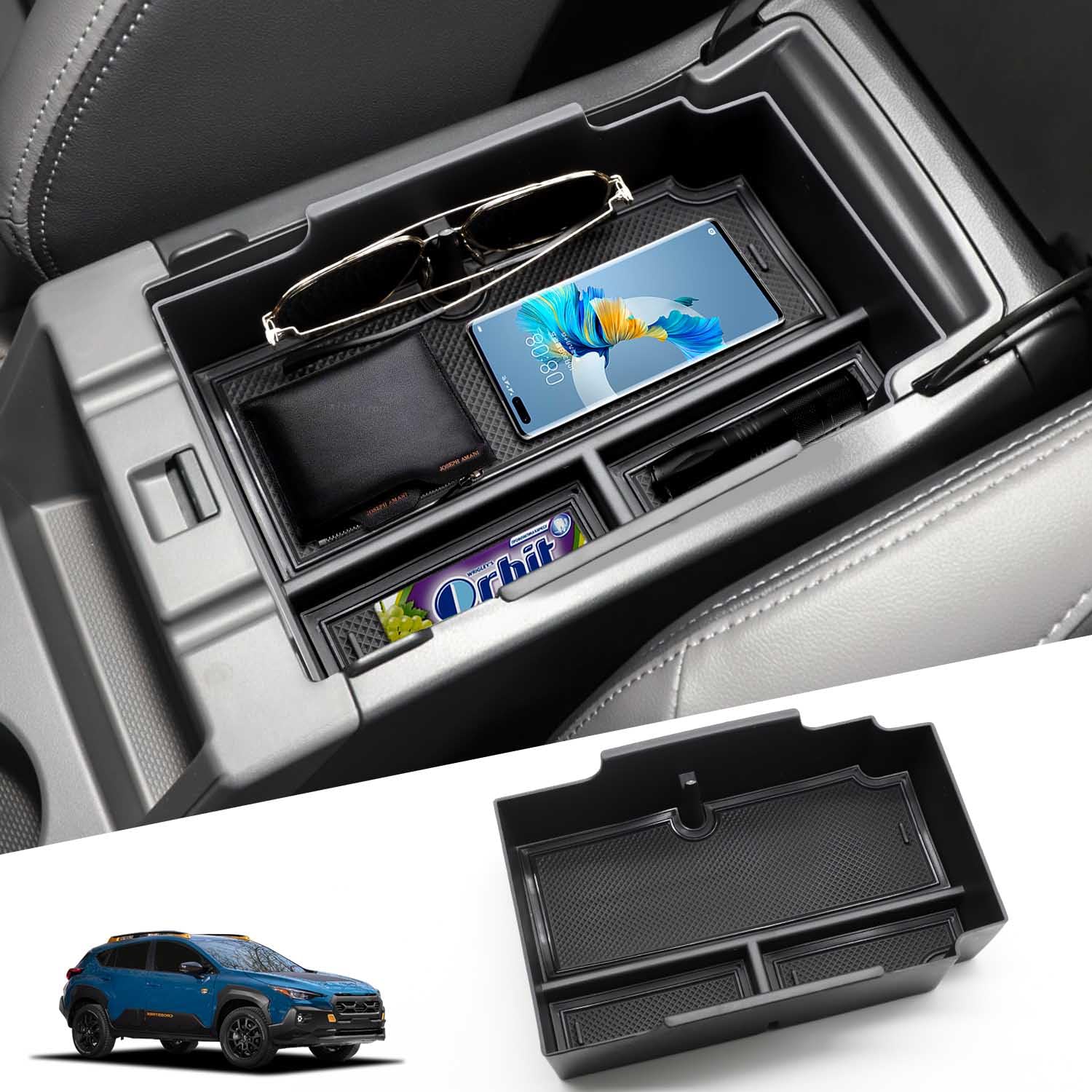 For 2024 Subaru Crosstrek Center Console Organizer, for 2024 Subaru Crosstrek&2024 Subaru Impreza Console Tray, 2024 Crosstrek/2