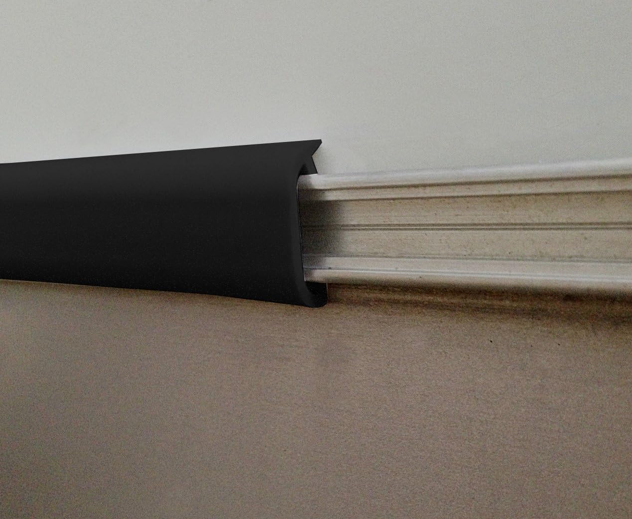 Automotive Authority RV Marine Camper Trim Molding, 3/4" x 25' Flexible Vinyl, Black, Model CC34x