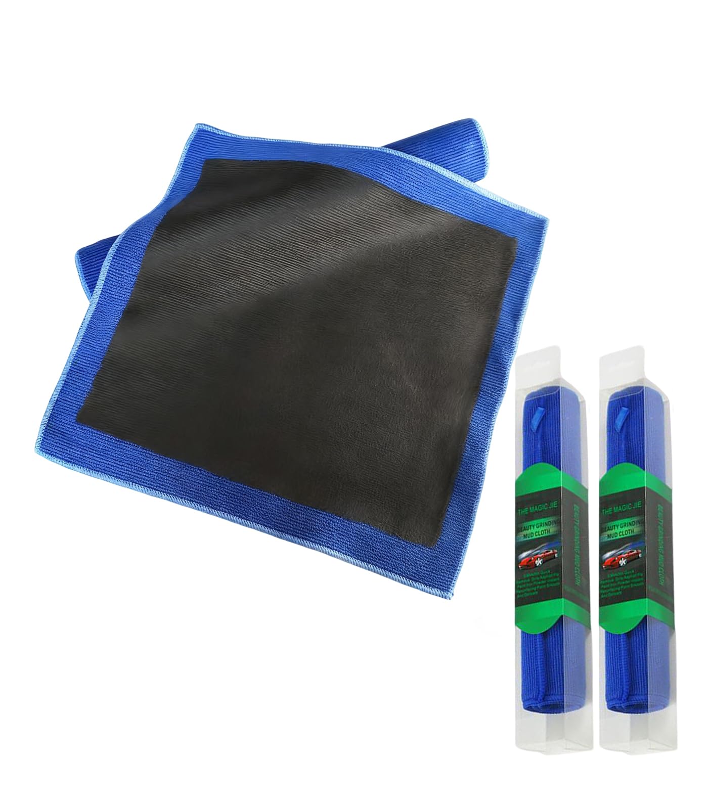 ACEGRE Clay Towel Auto Detailing 2 Pack, Fine Grade Clay Bar Towel for Cars, Removes Overspray & Contaminants from Car Paint, Gl