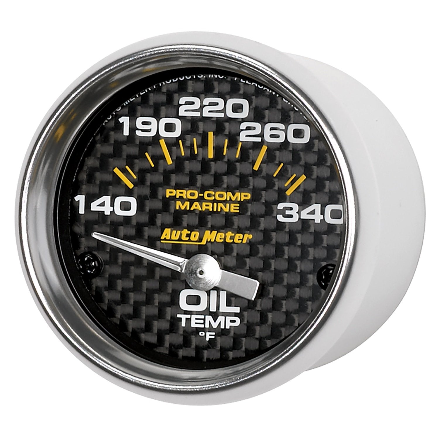 AUTO METER Oil Temperature Gauge, 140-300ºF, 2 1/16", Electric, Marine Carbon Fiber, Model 200764-40, Multi