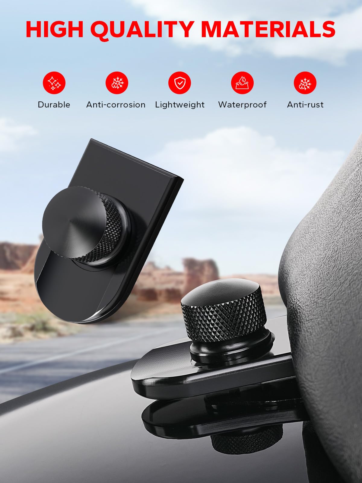 Amazicha Black Seat Bolt Tab Screw Mount Knob Cover Fit For Harley Touring 1996-2024