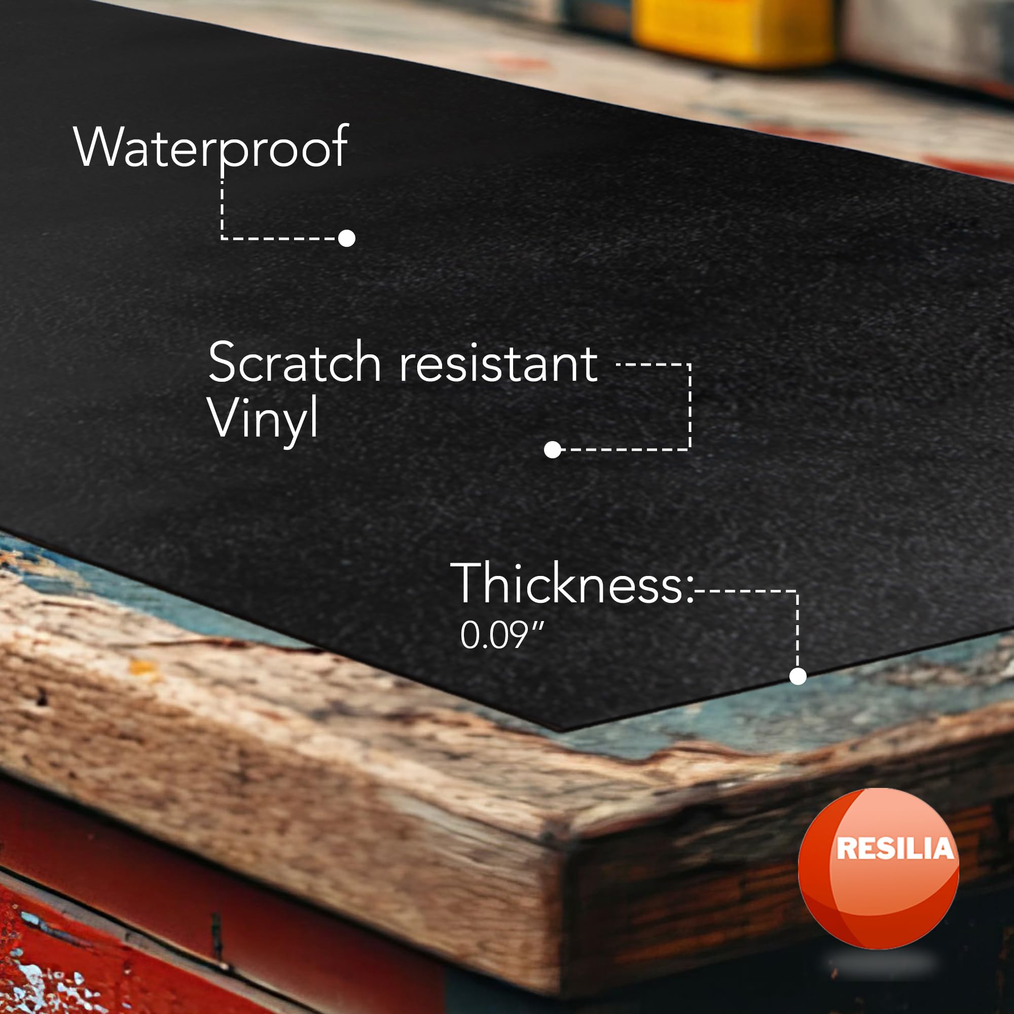 Resilia Work Bench Mat - 24'' X 96'', Scratch-Resistant Pvc Mats - Protect Your Workbench, Table, Or Tool Station From Painting,