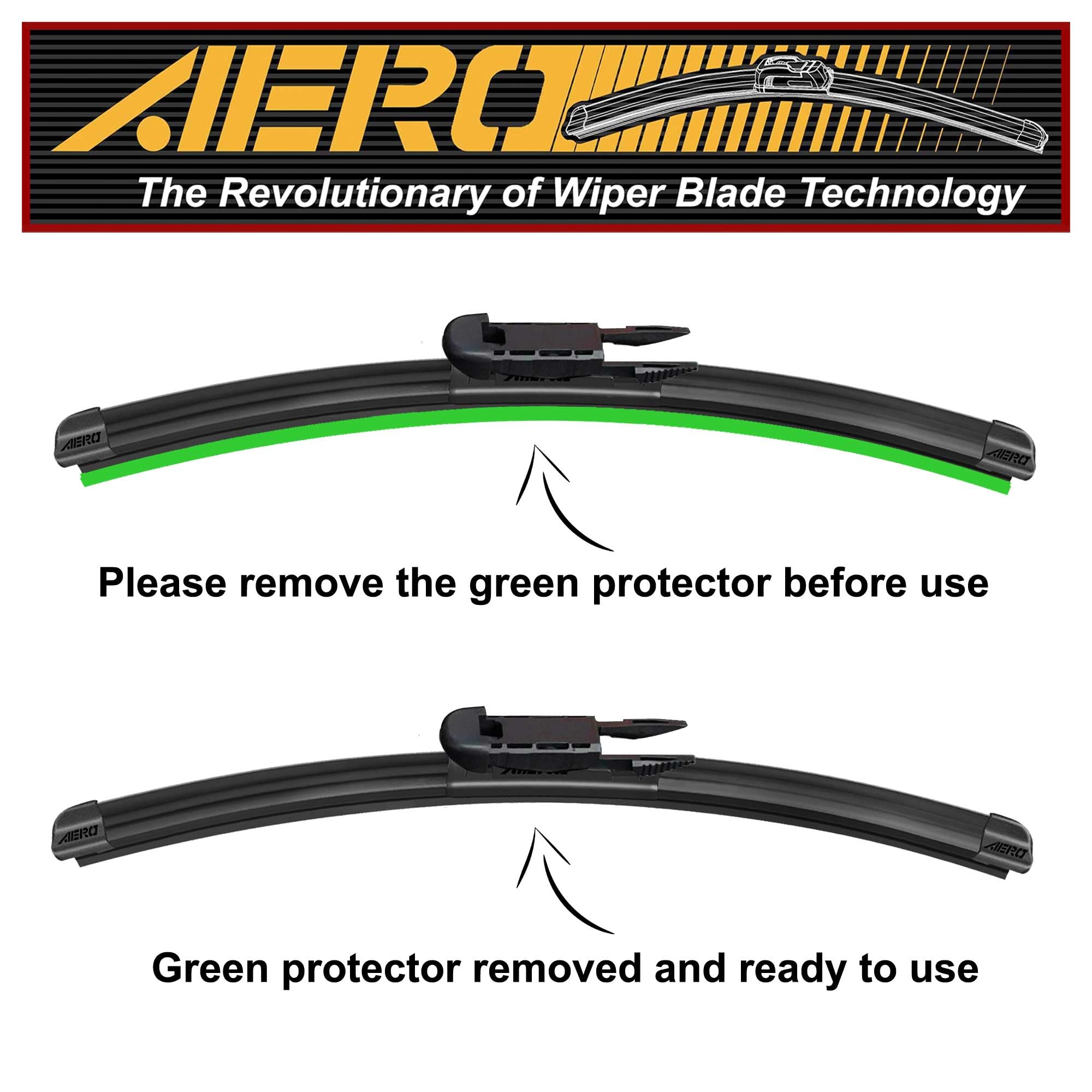 Aero Wipers Oem Replacement For Ford Escape 2019 2018 2017 2016 2015 2014 2013, 28''+28'' Front + 11'' Rear, All-Season Windshie