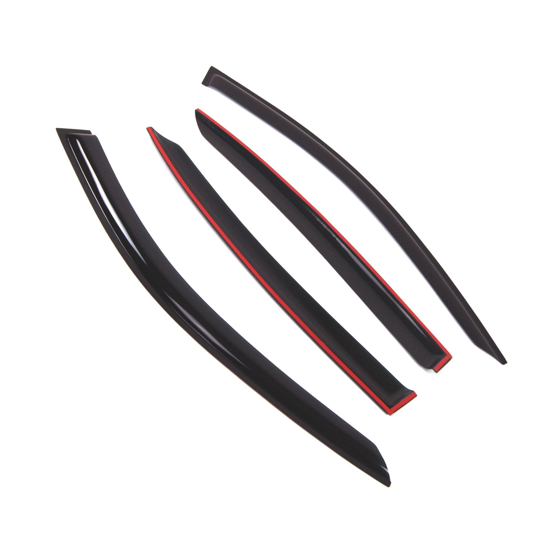 Tuningpros Outside Mount Window Vent Visors Rain Guards Compatible With Infiniti Q50 2017-2018 | Side Window Wind Deflectors Rai