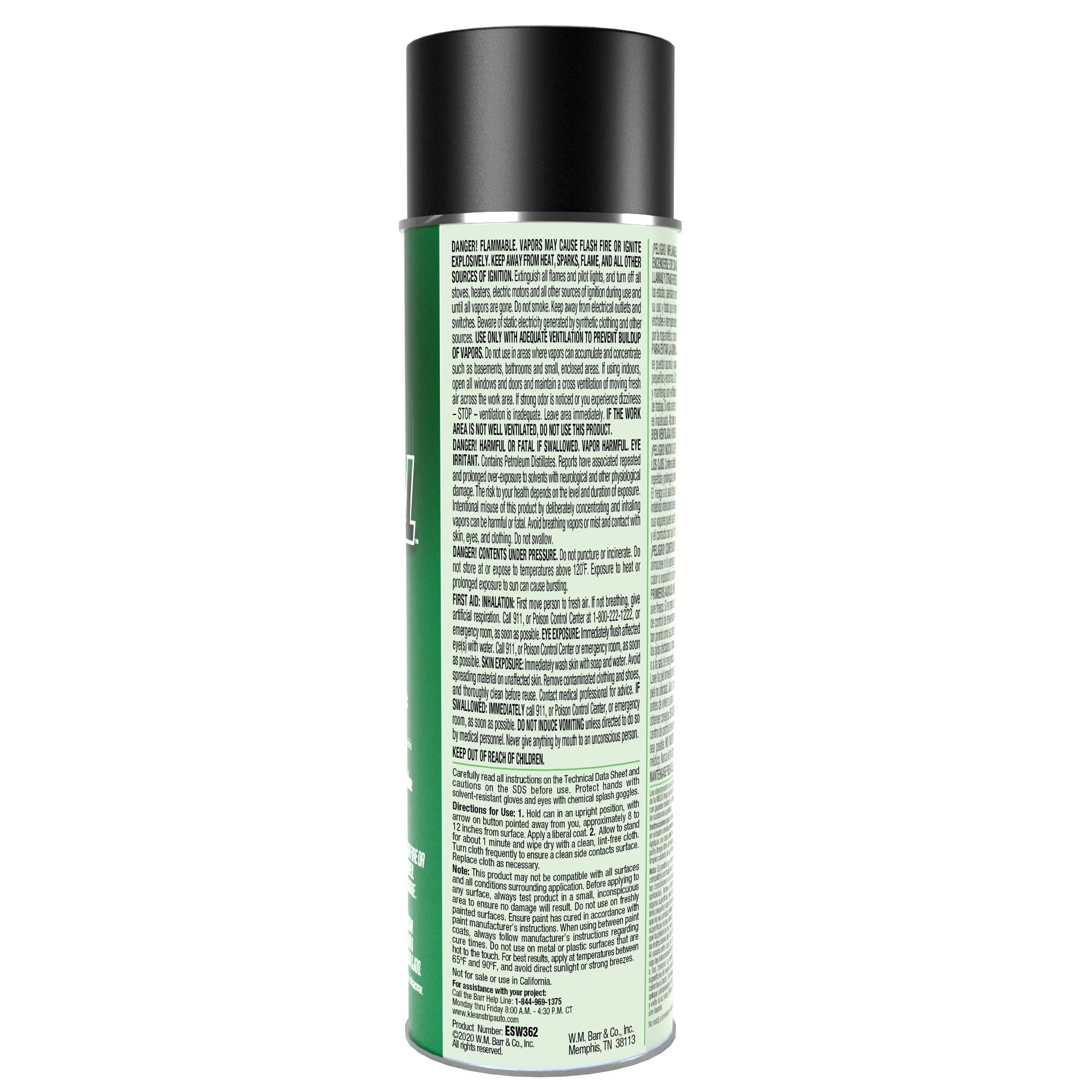 KLEAN-STRIP Prep-All Wax and Grease Remover, Fast-Acting Degreaser, 13.5oz Aerosol, Clear, Effective on Metal, Plastic, Fiberglass