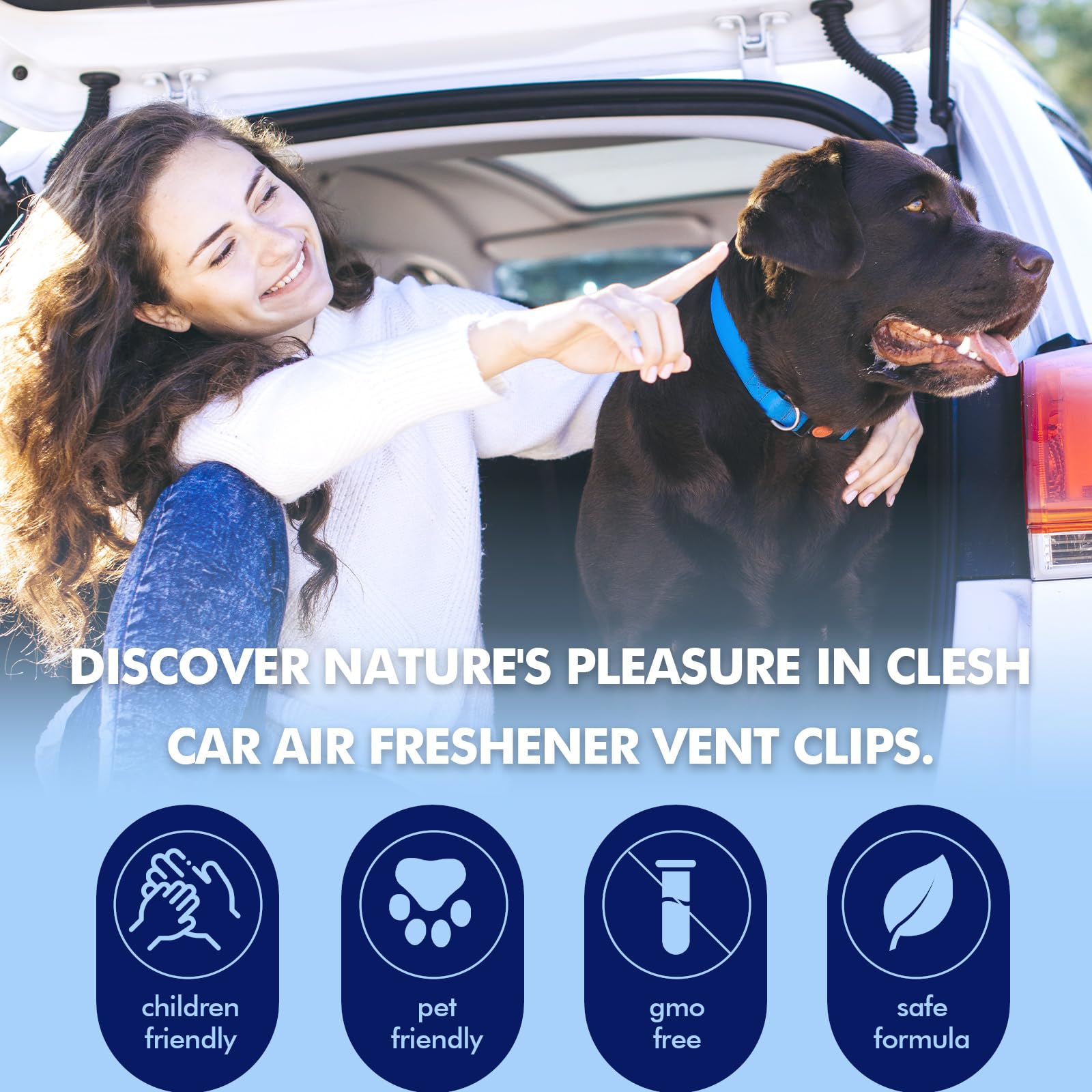 Car Air Fresheners, 6 Pack, Fresh, Car Fresheners Vent Clips, Long Lasting Air Freshener For Car, Car Refresher For Men Women