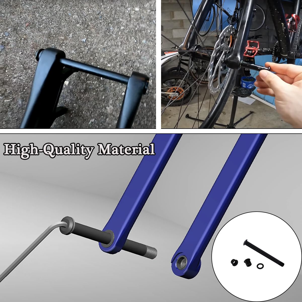 HQPARRTS Fork Thru Axle Conversion Kit, 15mm to 12mm, High-Quality, Black, Compatible with Road, Gravel, and Cross Bikes