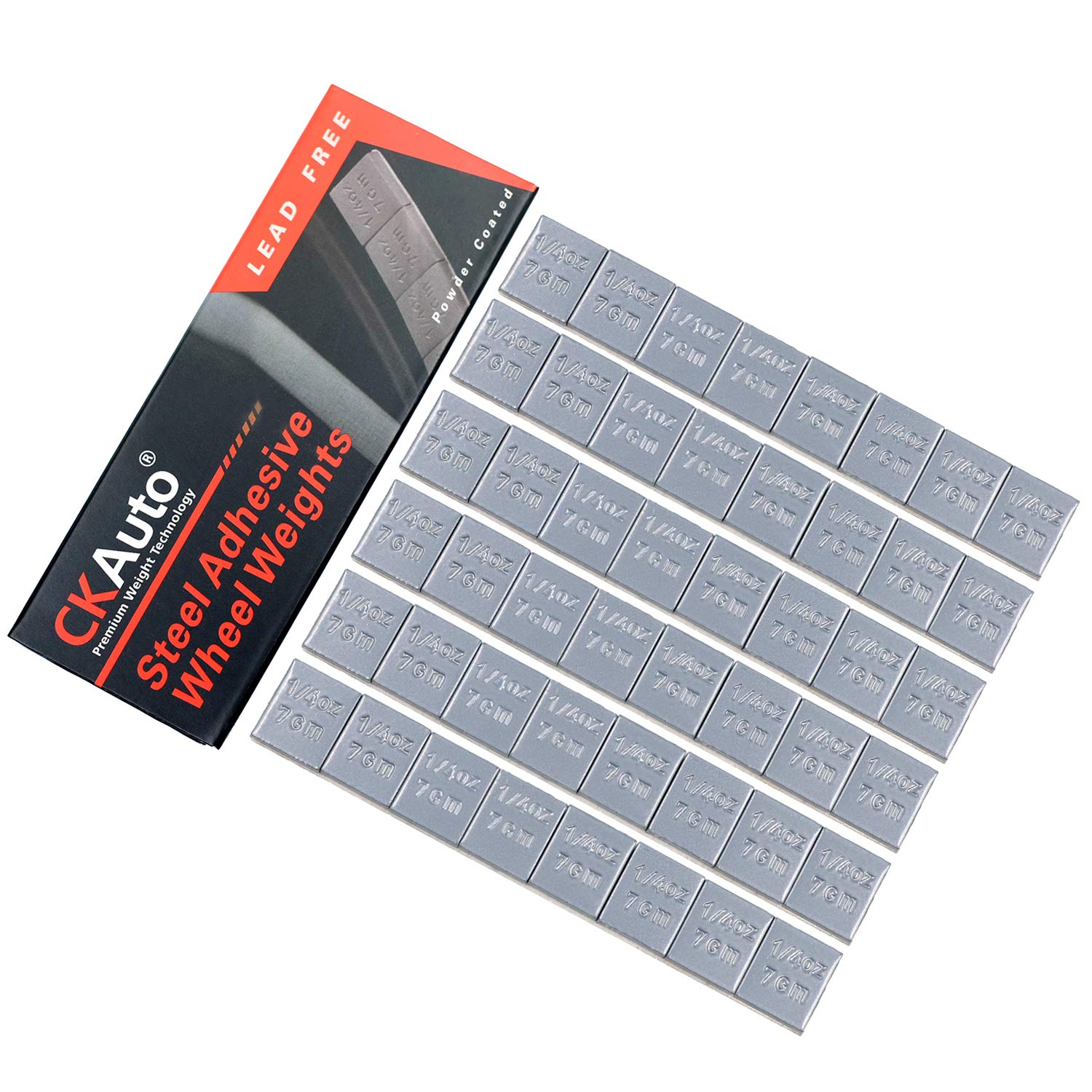 Ckauto 1/4Oz, 0.25Oz, Grey, Adhesive Stick On Wheel Weights, Easypeel Type. Cars, Trucks, Suvs, Motorcycles, Rc Cars. Low Profil