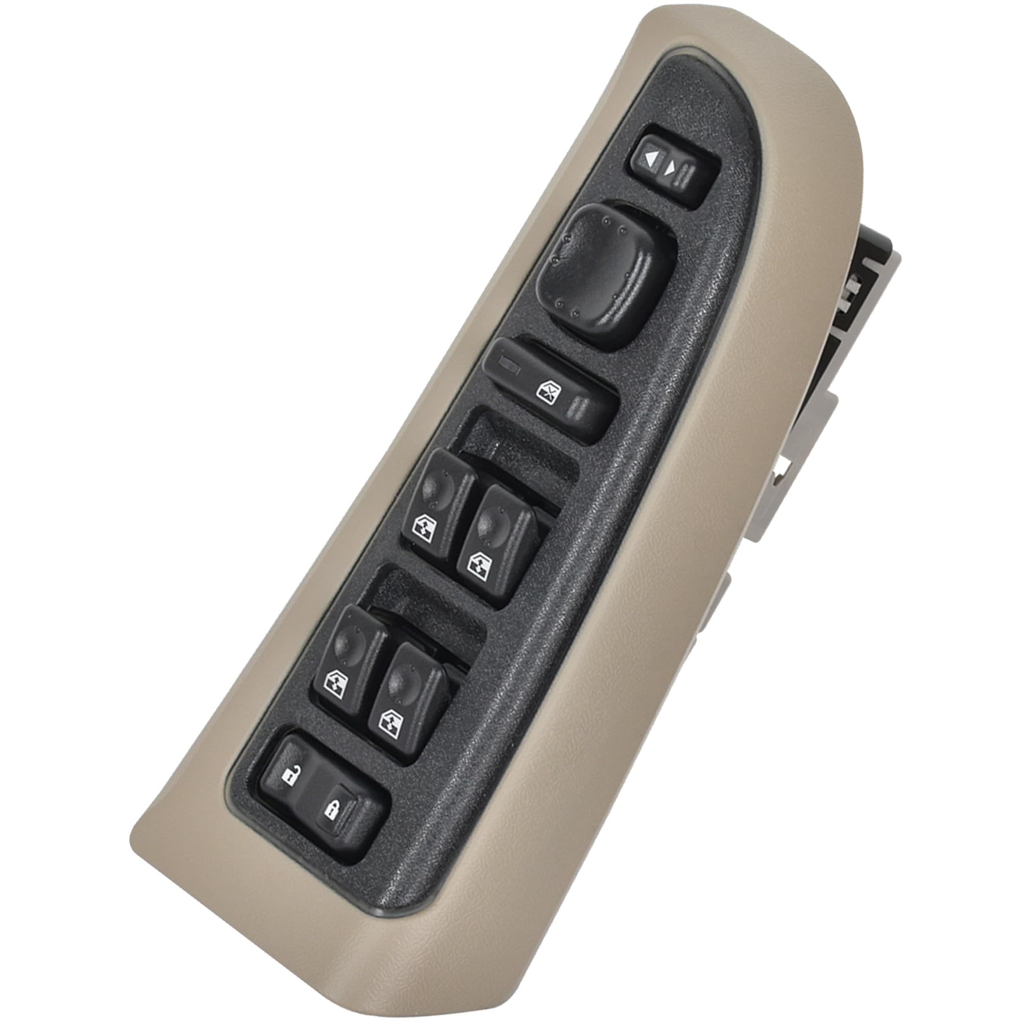 ASOPARTS 15883323 Driver Side Door Lock and Power Window Switch & Tan Bezel Cover Fit for 2003-2008 Chevy Avalanche Silverado Su
