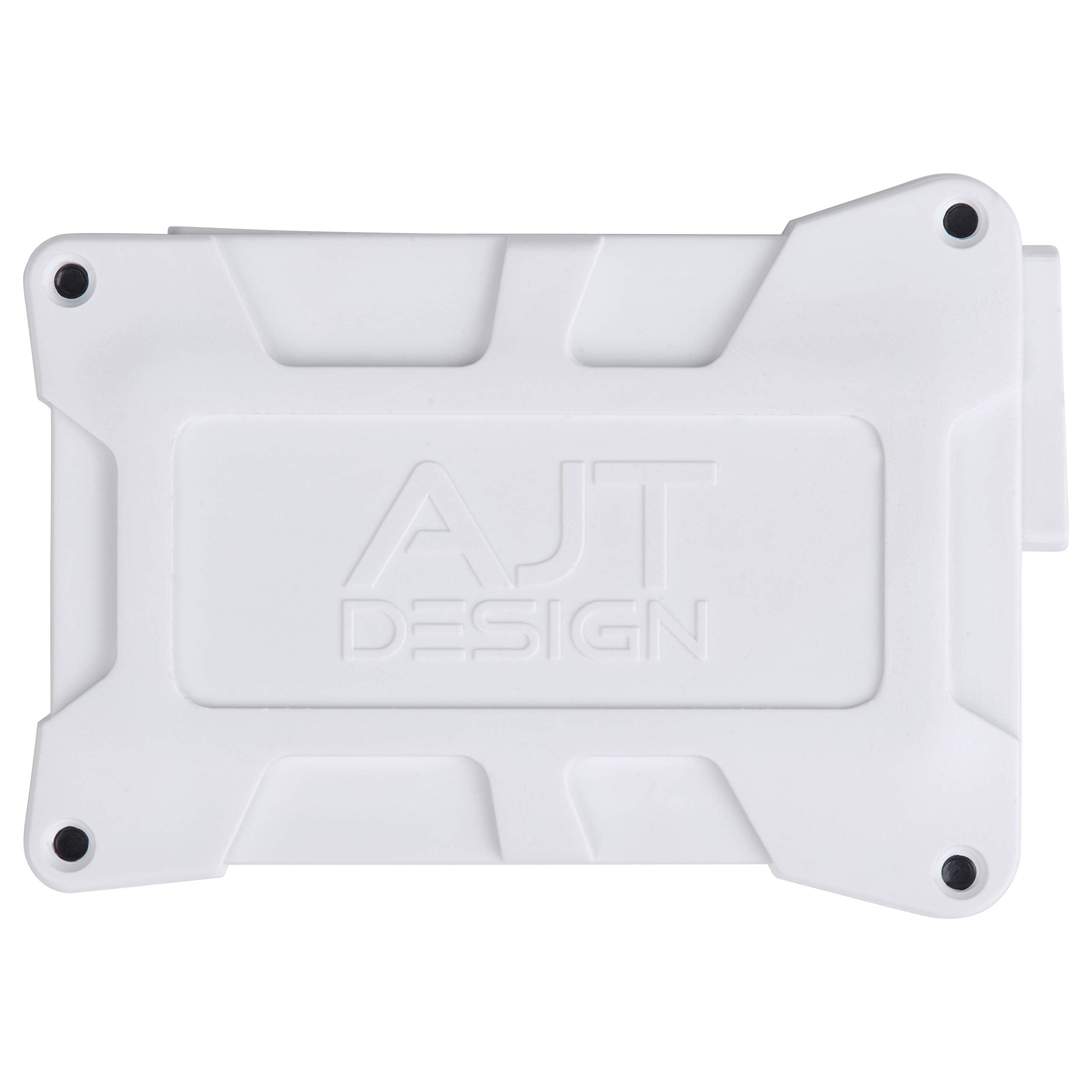 AJT DESIGN Key Fob Case for Tacoma, Tundra, 4Runner - Rugged ABS, Push Button Start, White, Model 00113