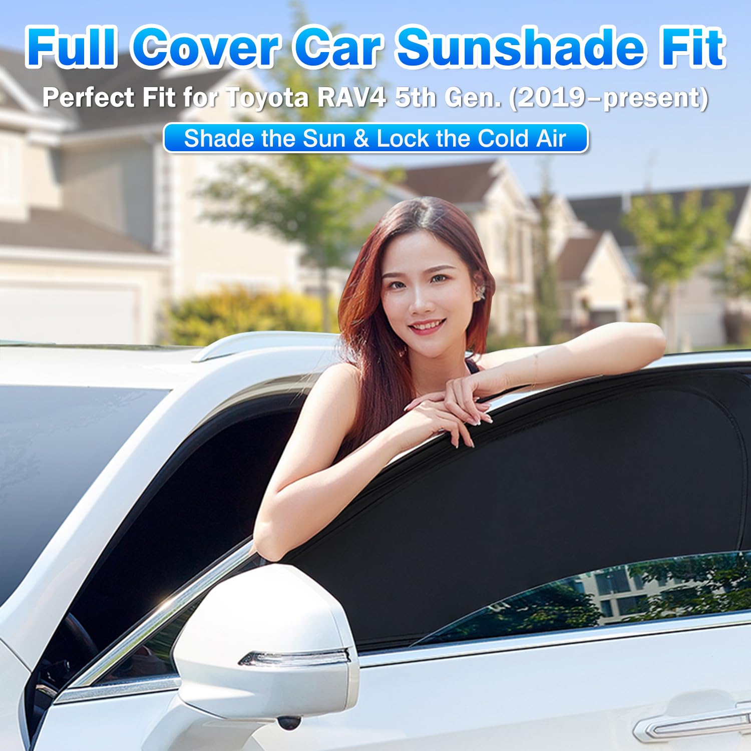 T Tgbros Window Shades For Toyota Rav4 2019-2024 2025 Windshield Side Rear Window Full Set Blackout Shades For Rav4 Accessories