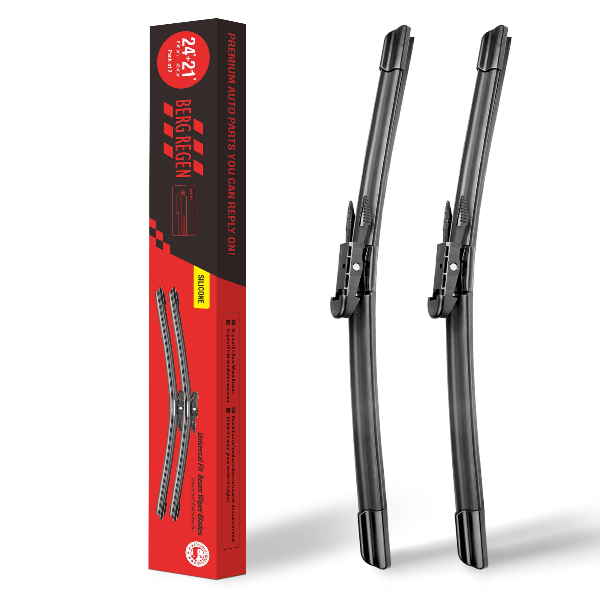 Berg Regen 24''+21'' Silicone Windshield Wiper Blades Replacement For Chevy Chevrolet Traverse 17-09/ Acadia 16-07/ Buick Enclav