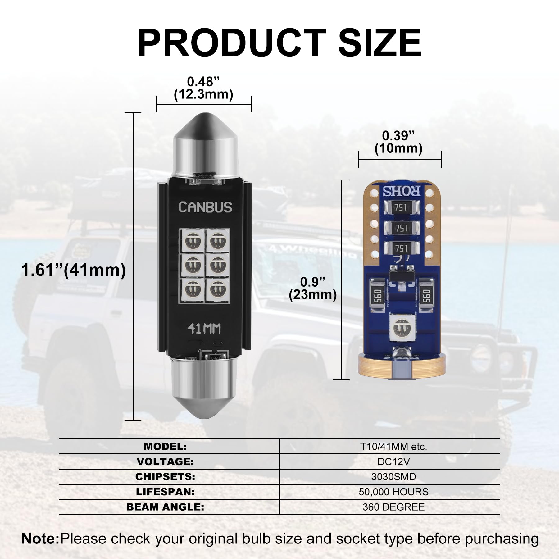 Ibrightstar 41Mm 211-2 212-2 578 194 168 T15 Led Bulbs 3030 Chipset Error Free For Car Truck Interiors Dome Map Door Courtesy Li