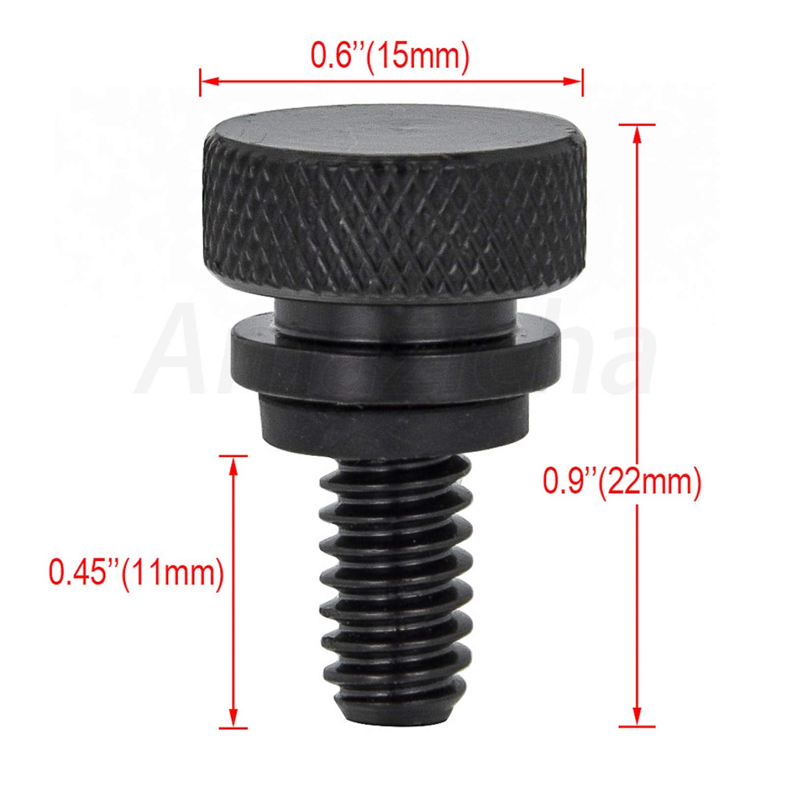 Amazicha Black Stainless Steel Seat Bolt Screw Nut Mount Kit Compatible for Harley Davidson Touring Sportster Softail Dyna 1996-