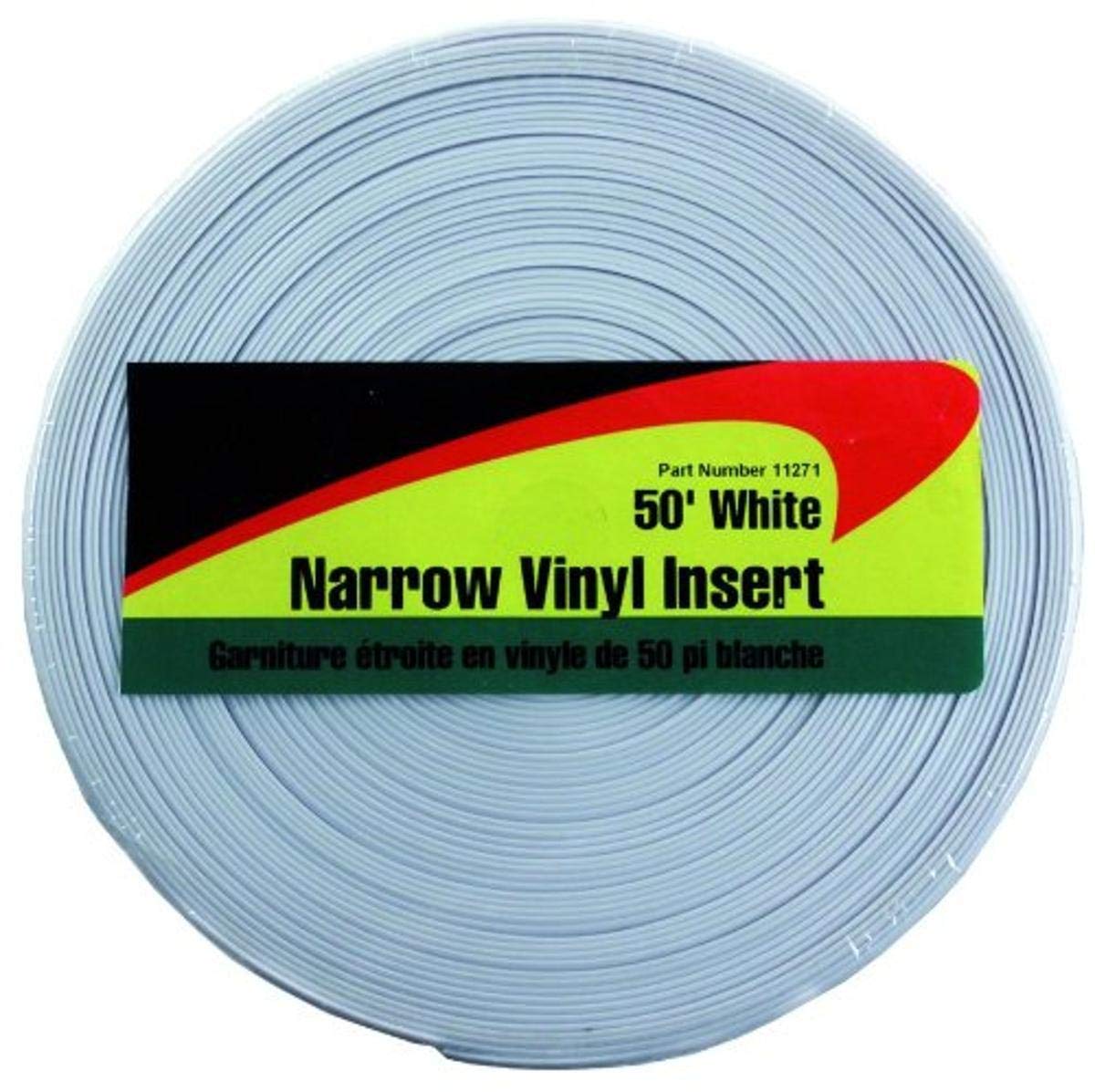Jr Products 11271 White 50 Foot Narrow Vinyl Insert