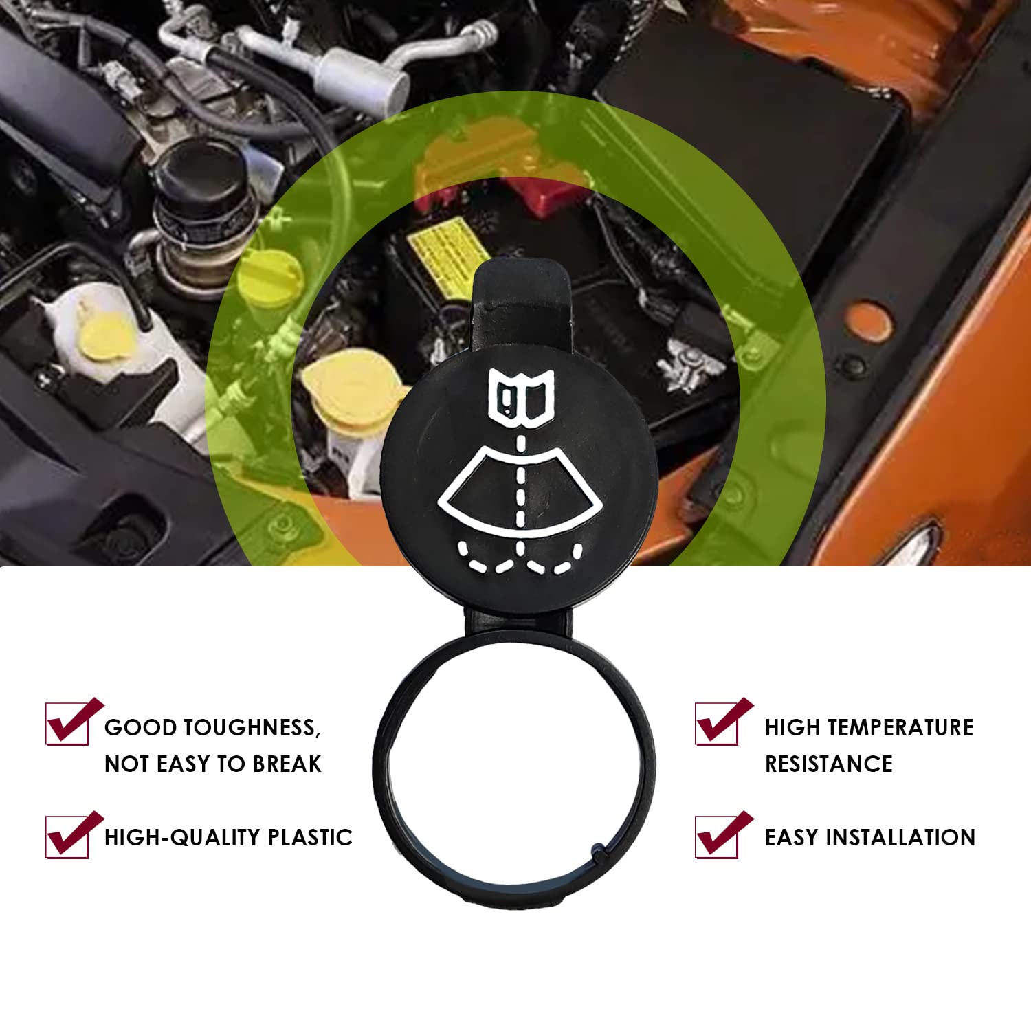 Rydowenna Windshield Wiper Washer Fluid Reservoir Tank Bottle Cap Replacement Cap Compatible with GMC Chevrolet Buick Cadillac 1