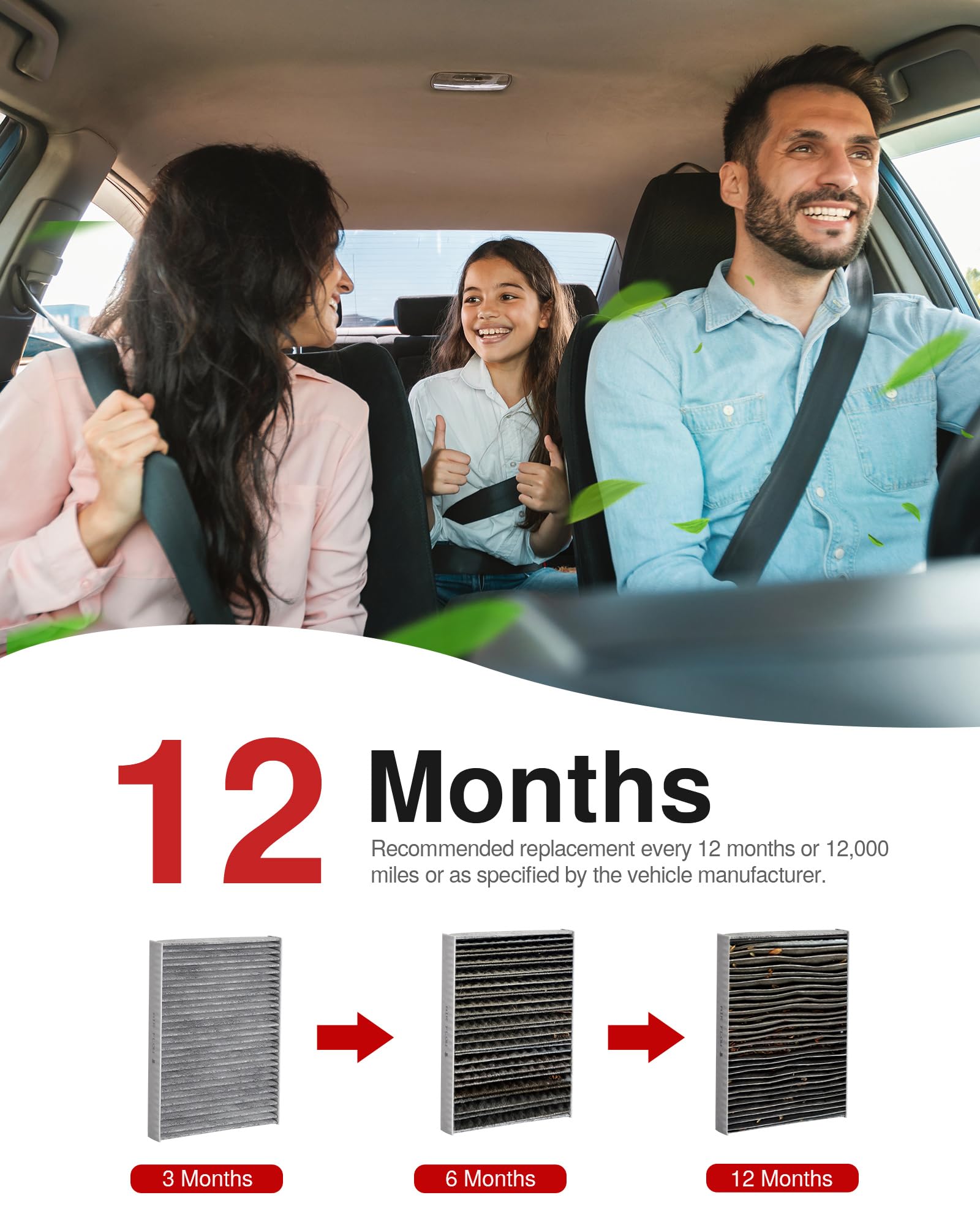 Puroma Cabin Air Filter With Activated Carbon, Replacement For Cf11854, Caf1941P, Nissan: 27277-4Bu0A And B7277-4Bu0A, Compatibl