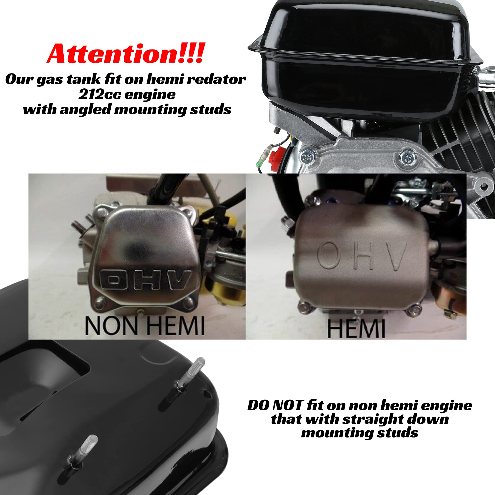 Yoxufa Upgraded Gas Fuel Tank For Predator 212 196Cc Coleman Ct200U Bt200X Kt196 Baja Warrior Mb200 Yerf Dog Gx160 168F 200Cc 22
