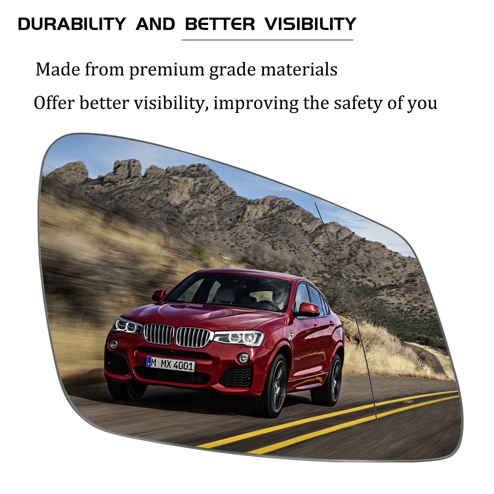 Passenger Right Side Mirror Replacement for BMW 228i 320i 328i 330i 335i 428i 430i 435i 440i 535i 550i 640i i3 M2 M3 M4 M5 M6 X1